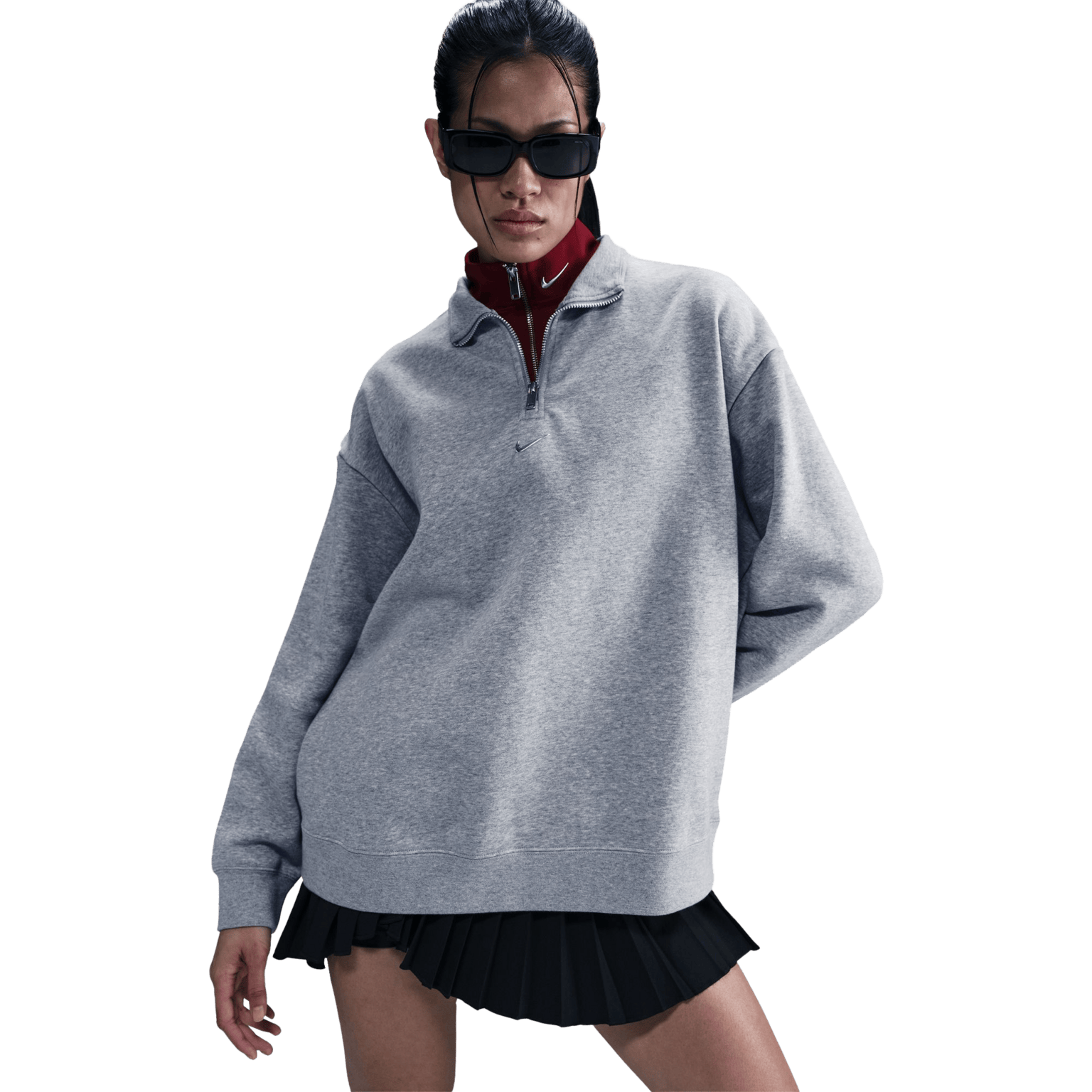 Nike Sportswear Fleece Quarter-Zip Sweatshirt, genser, dame