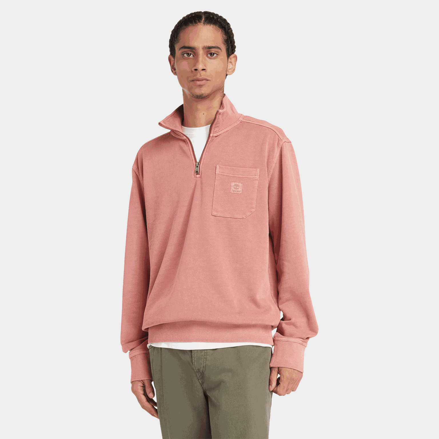 Garment Dye 1/4 Zip Swe - full image 1