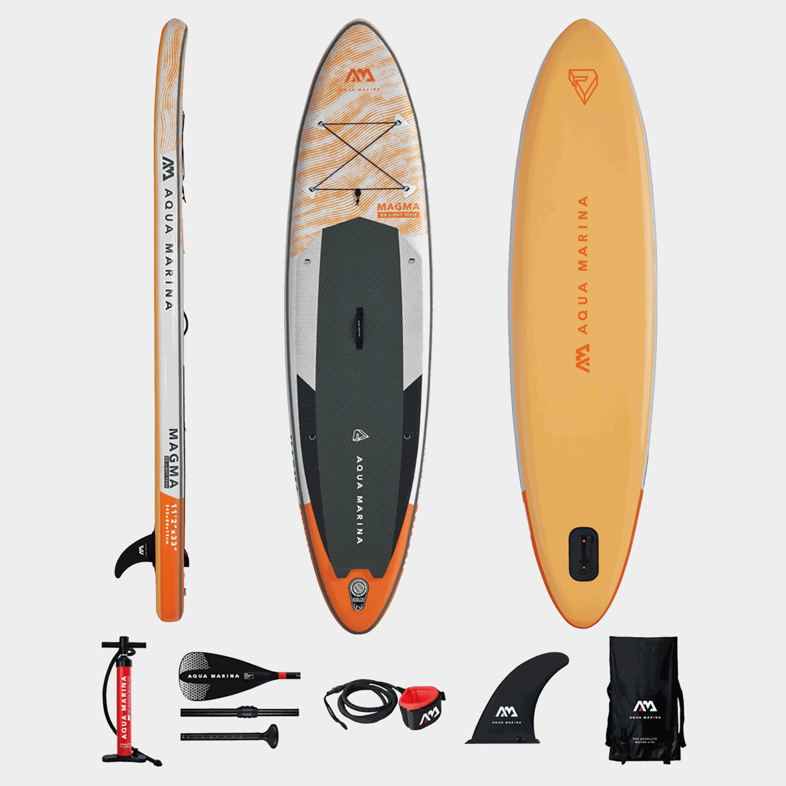 SUP Magma 11.2, SUP-brett, padlebrett-pakke - Sup Brett - Gul | XXL