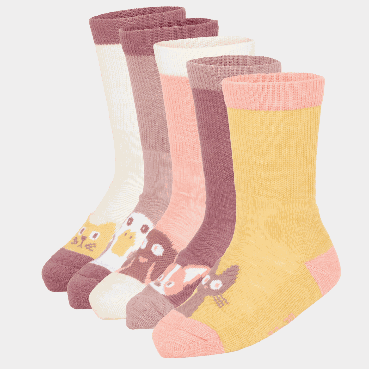 Petsberg wool sock 5-pack, ullsokker, barn - full image 1