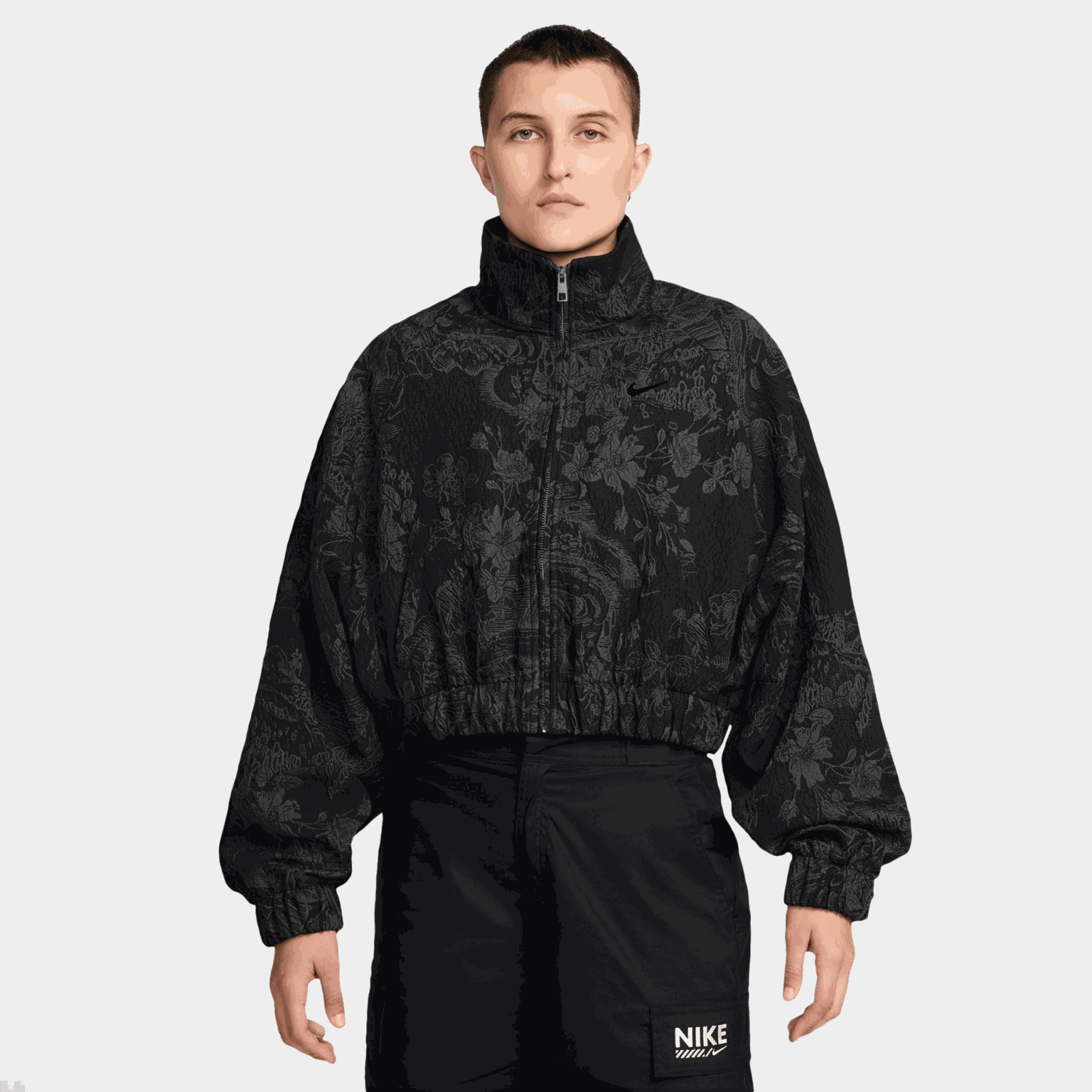 Oversized Jacquard Tracksuit Jacket, jakke, dame - full image 1