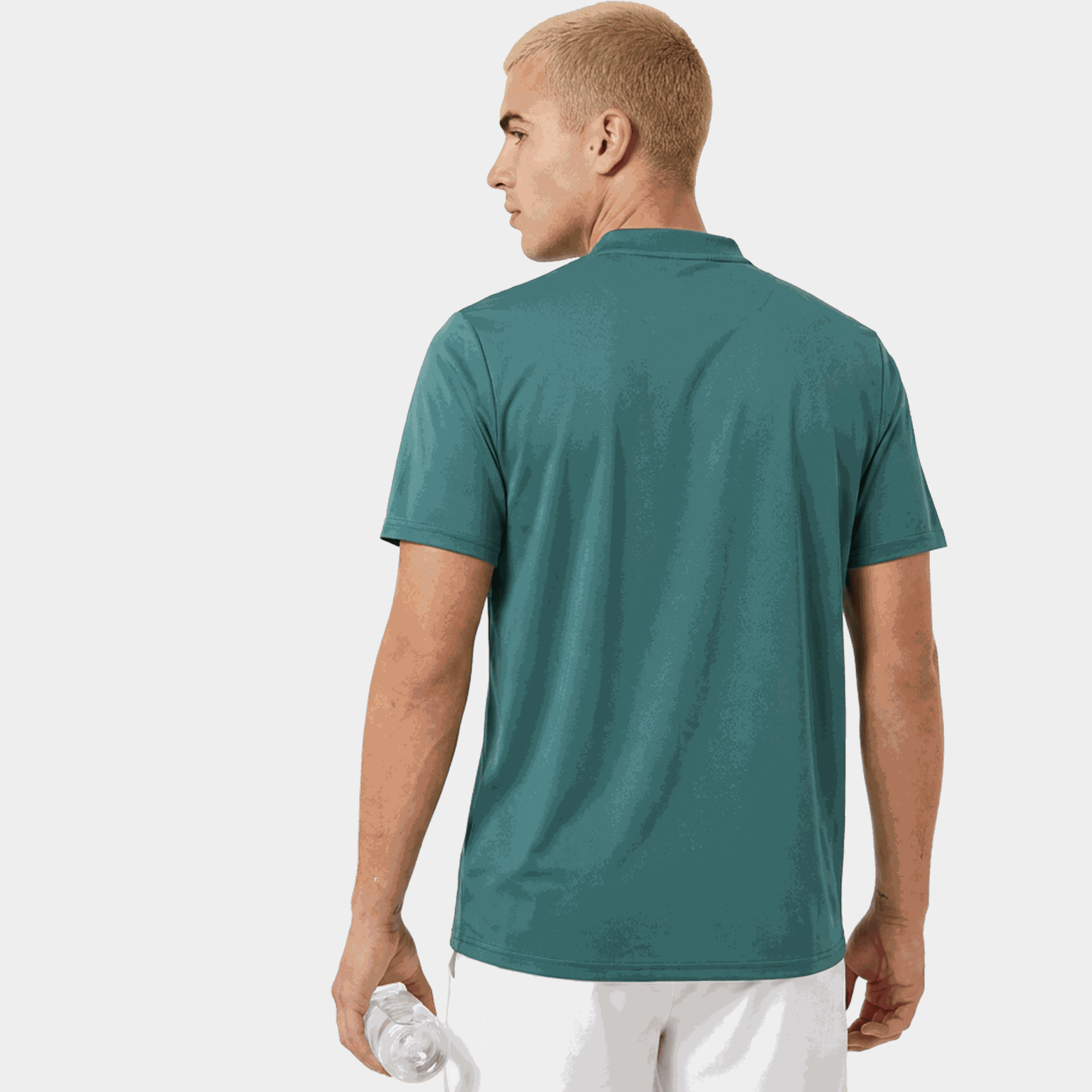 Collarless Polo Shirt, poloskjorte, herre - full image 2