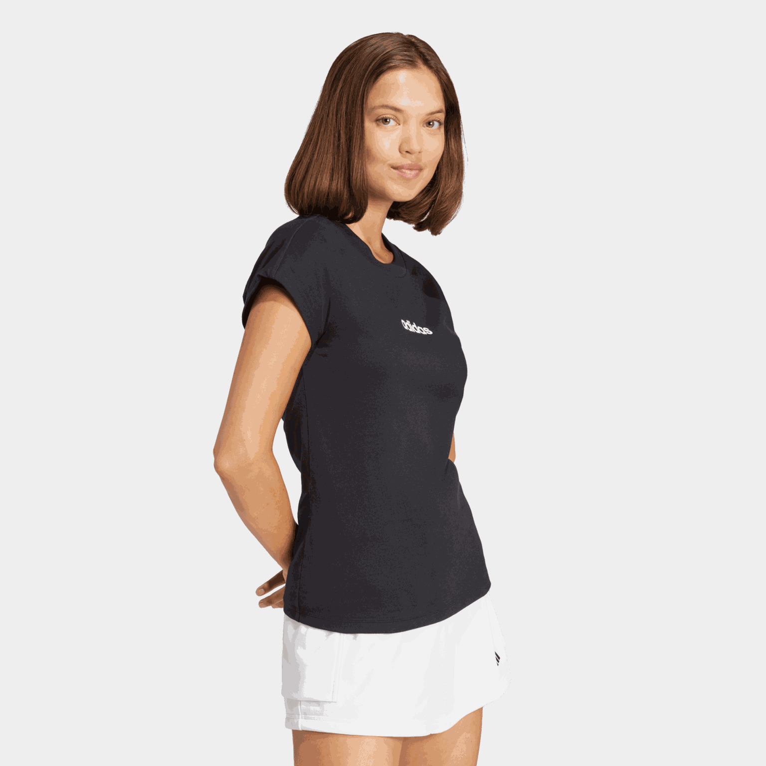 Essentials Linear Cotton T-Shirt, t-skjorte, dame - full image 3