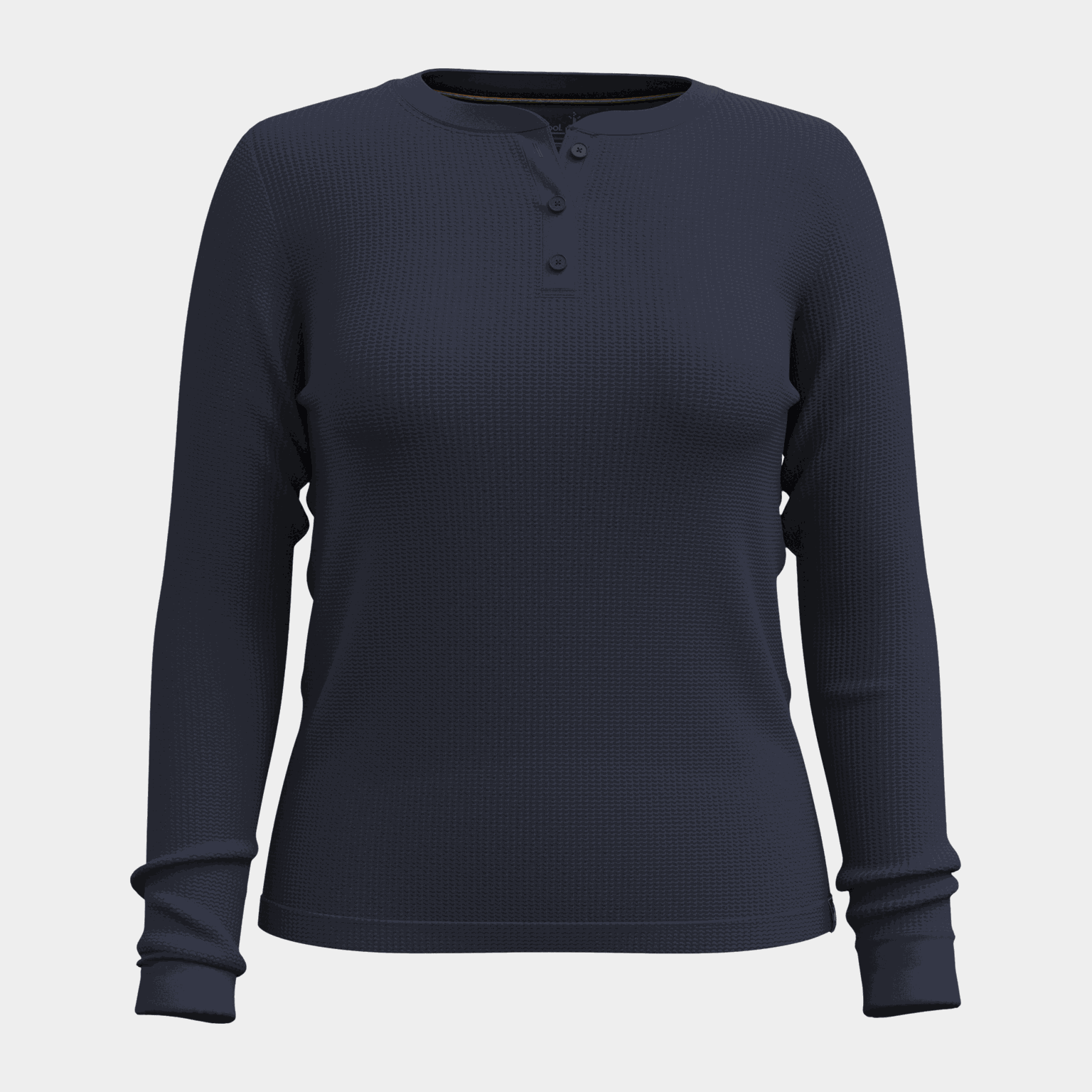 Waffle Long Sleeve Henley Everyday - full image 3