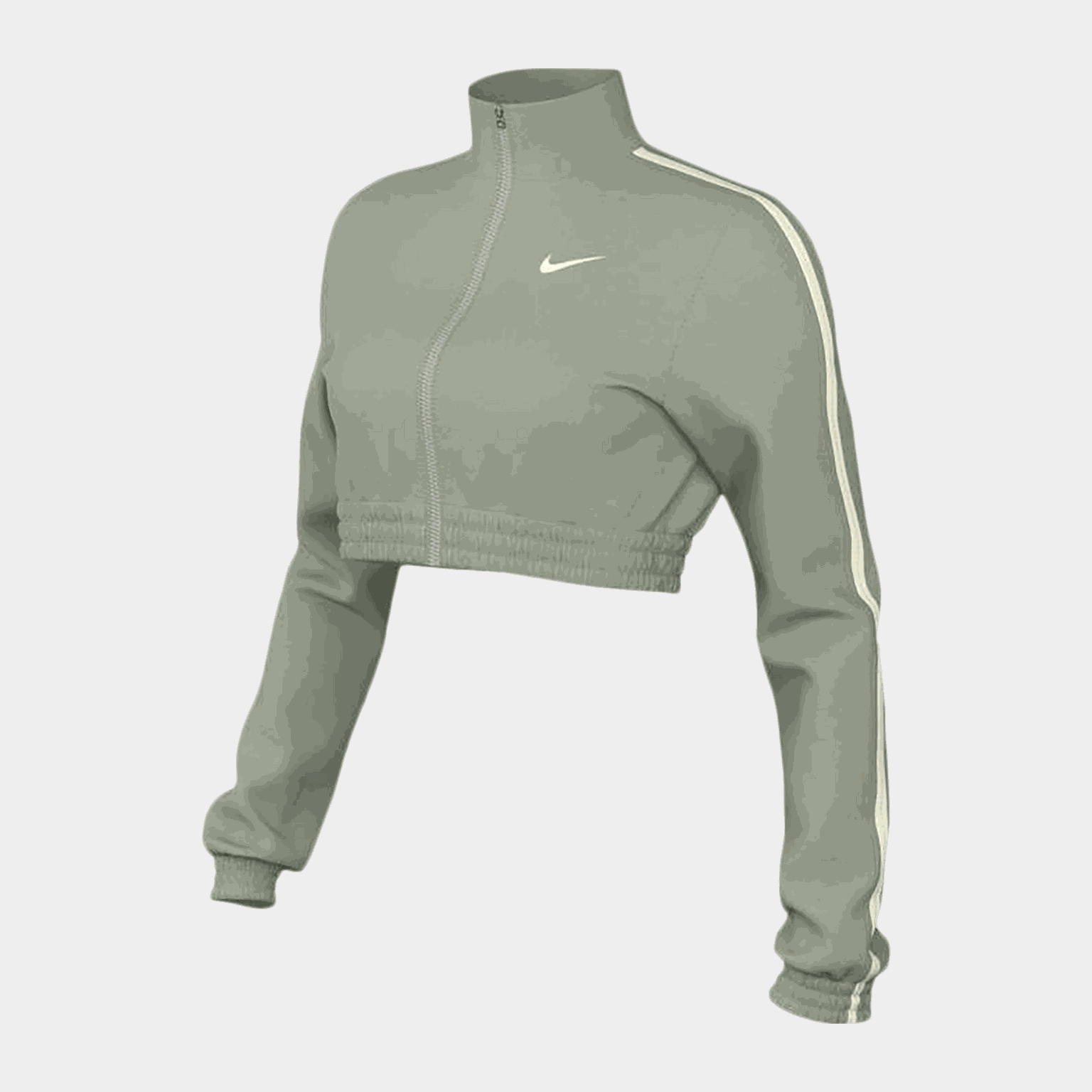 Velvet Cropped Full-Zip Top, dame - full image 1
