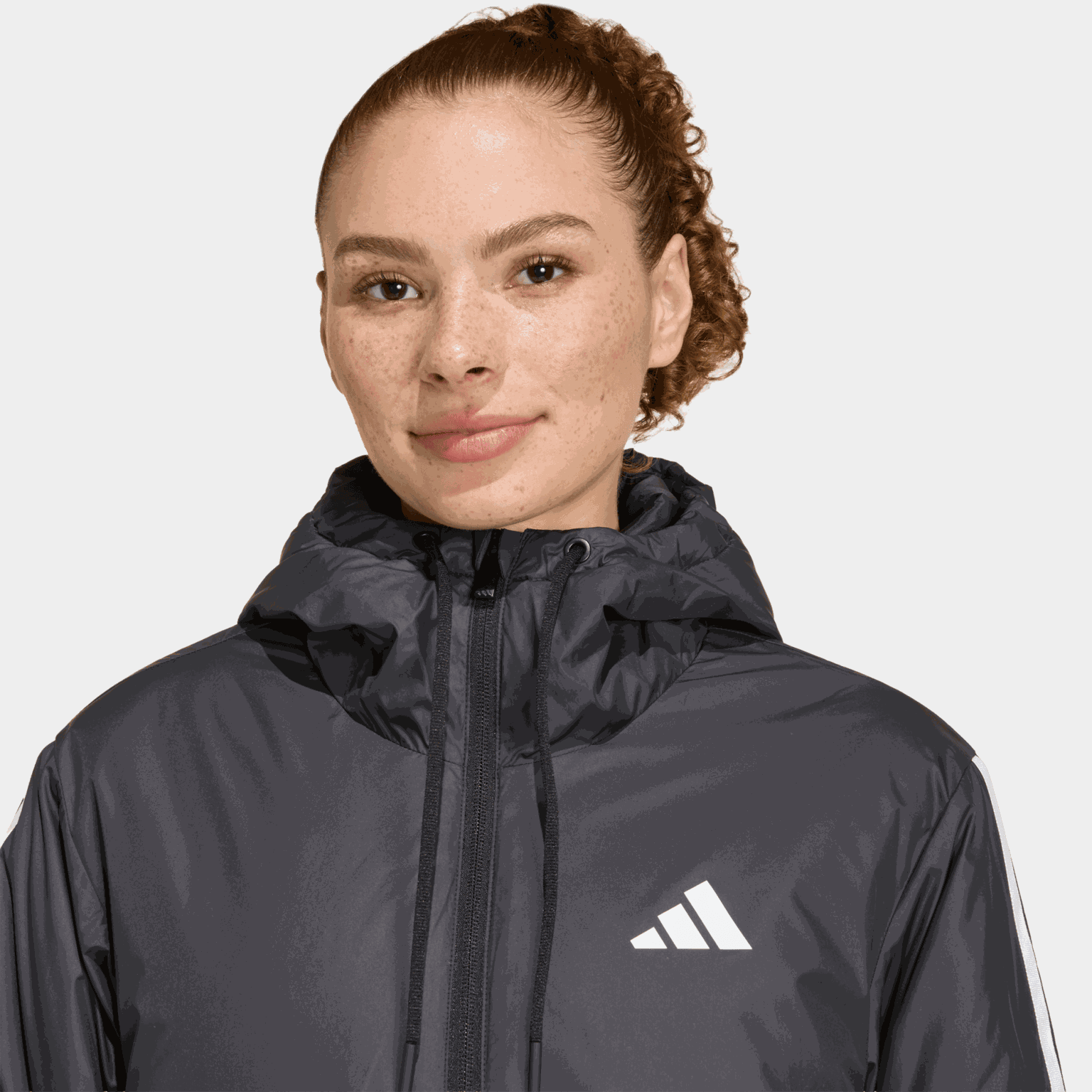 Essentials CLIMAWARM 3-Stripes Insulation Hooded Jacket, jakke, dame - full image 4