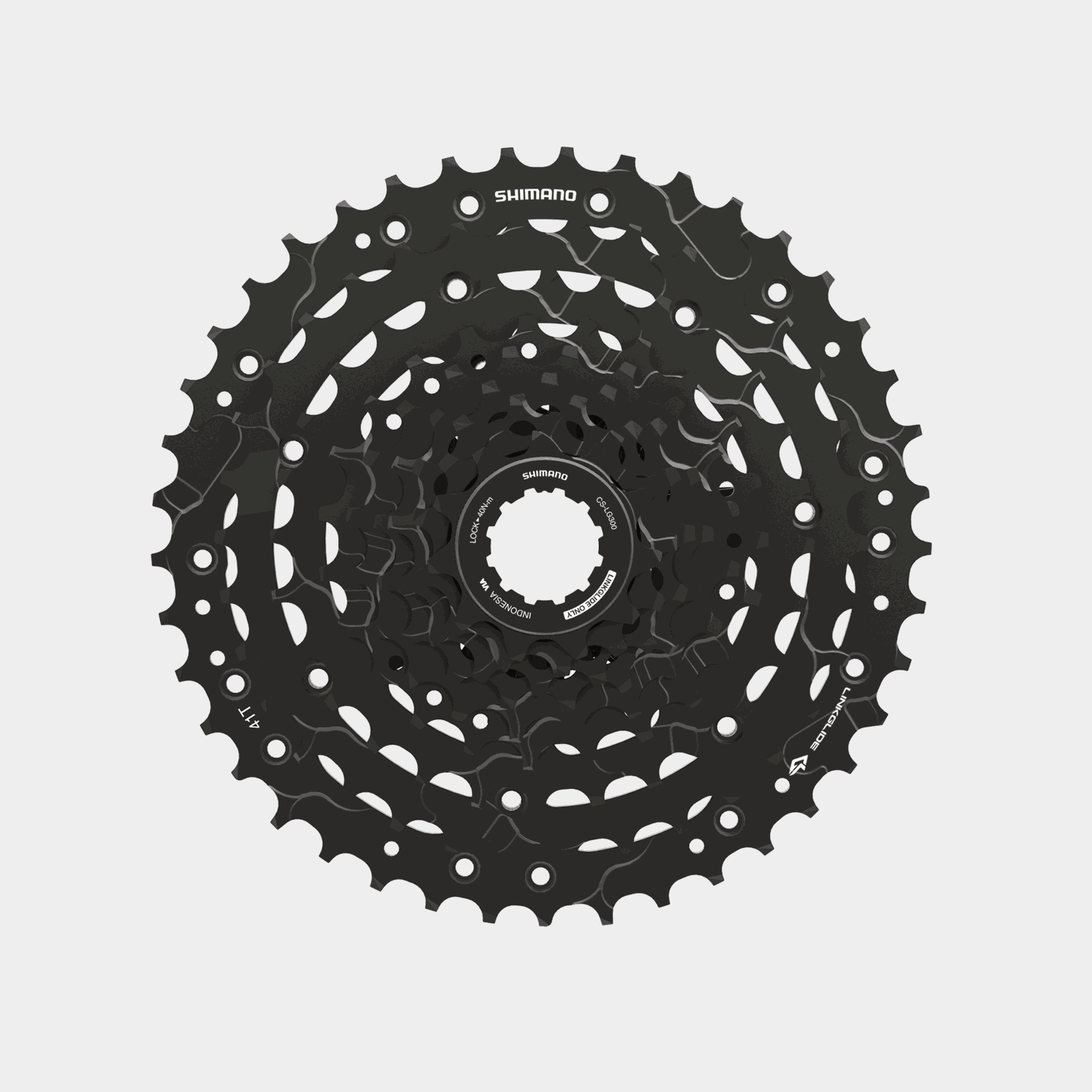 Cassette 11-41 9s CS-LG300 Cues, Shimano-kassett for elsykler - full image 1