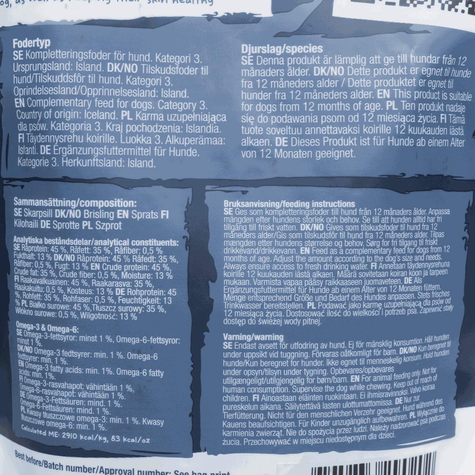 Dried whole Spratz 70 gr, hundegodteri - full image 2