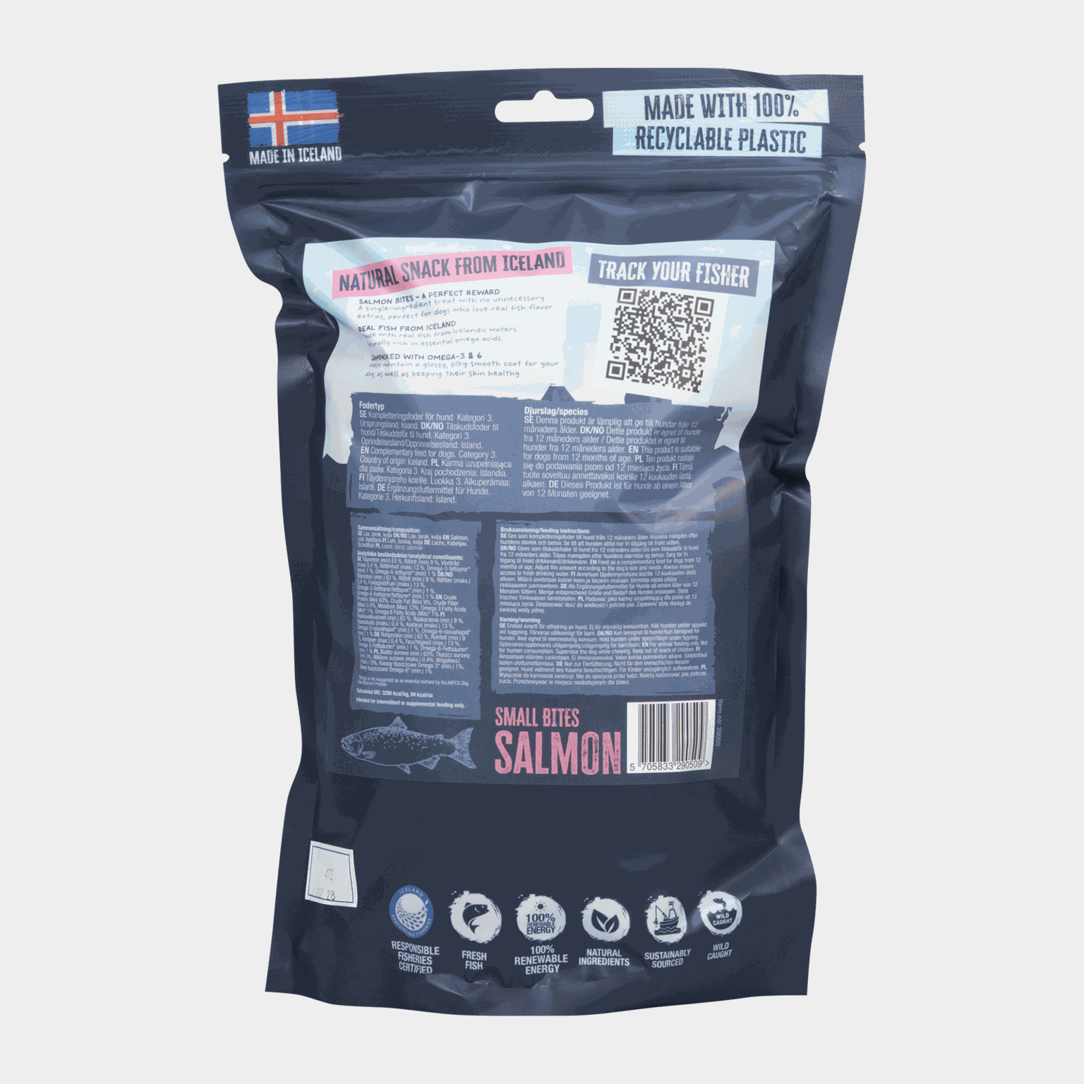 Salmon Small Bites 600g, hundegodteri - full image 2