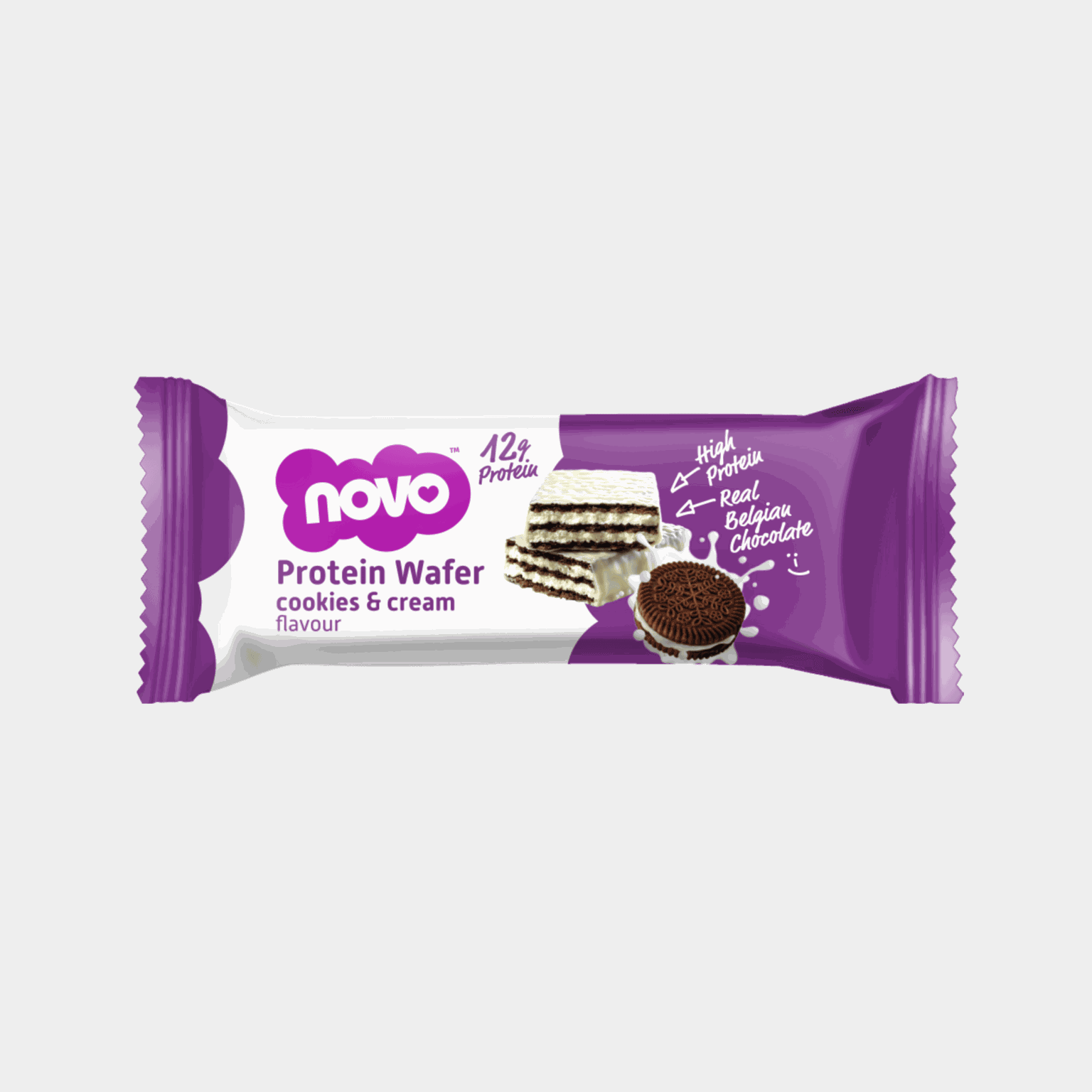 Novo Protein Wafer Bar Cookies & Cream, proteinbar - full image 1