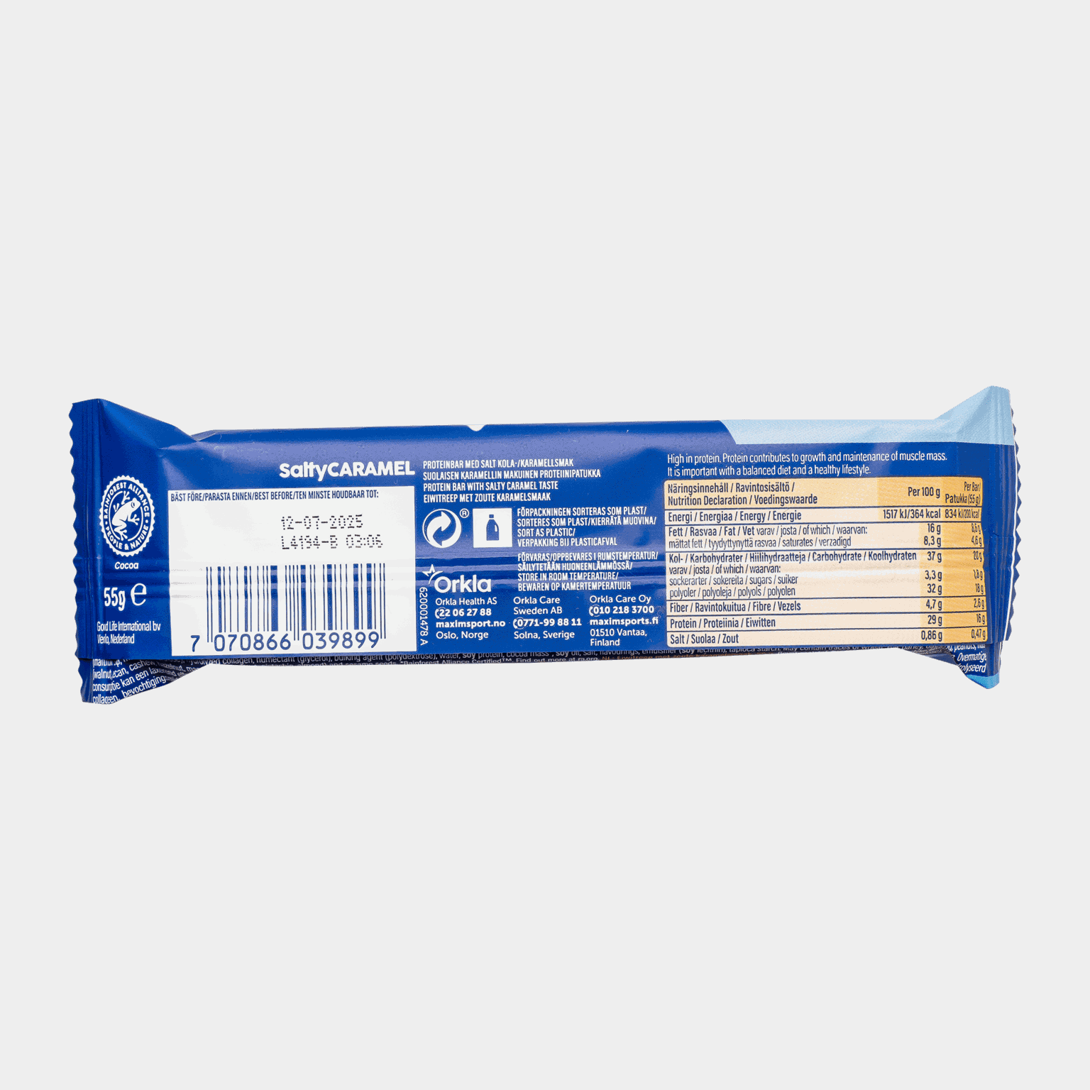Soft Protein Bar Salty Caramel 55g, proteinbar - full image 3
