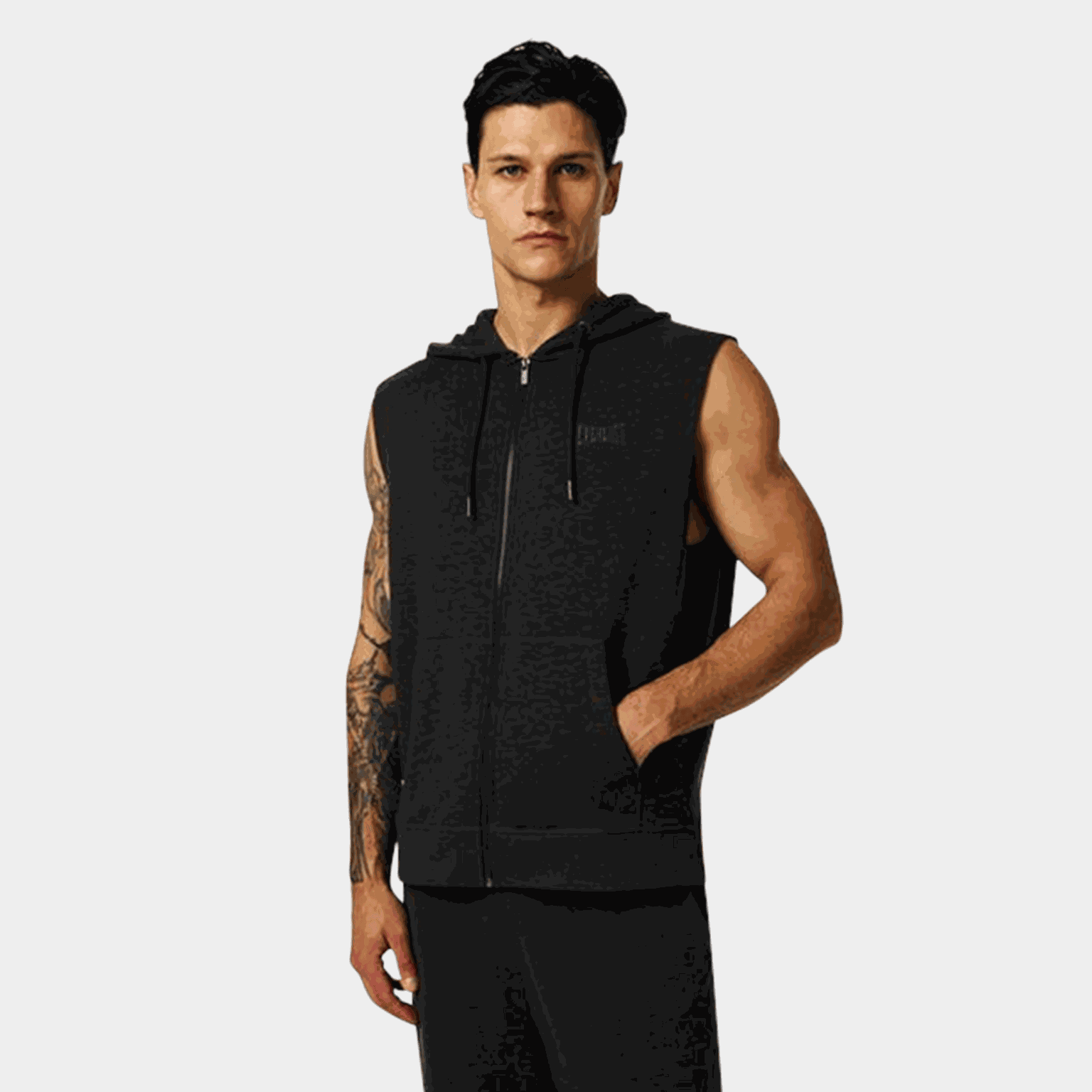 Box Sleeveless Hoodie, hettegenser, herre - full image 1