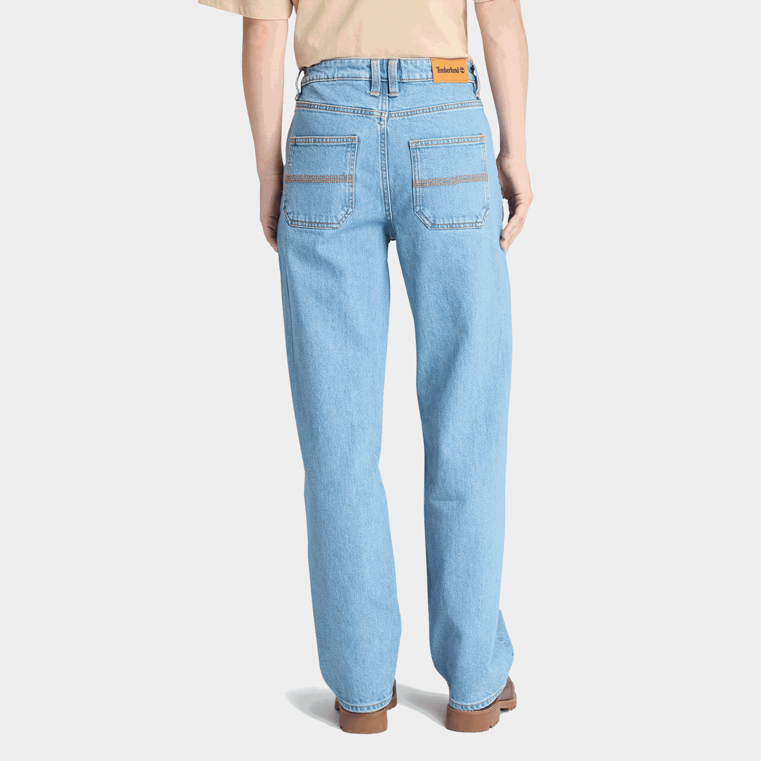 Denim Straight Pants, bukse, dame - full image 2