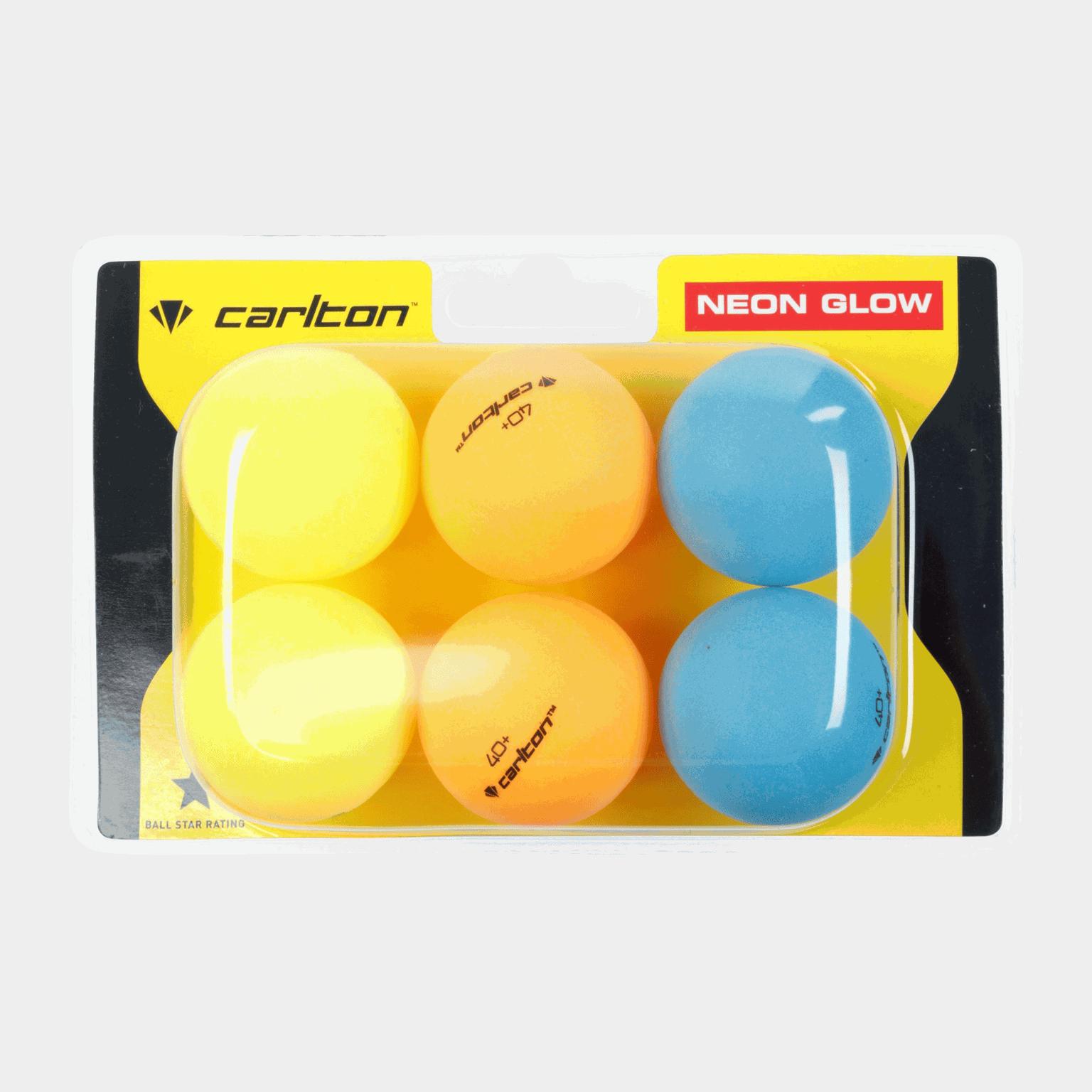 Neon Glow Table Tennis Balls 6 Pack, bordtennisballer - full image 1
