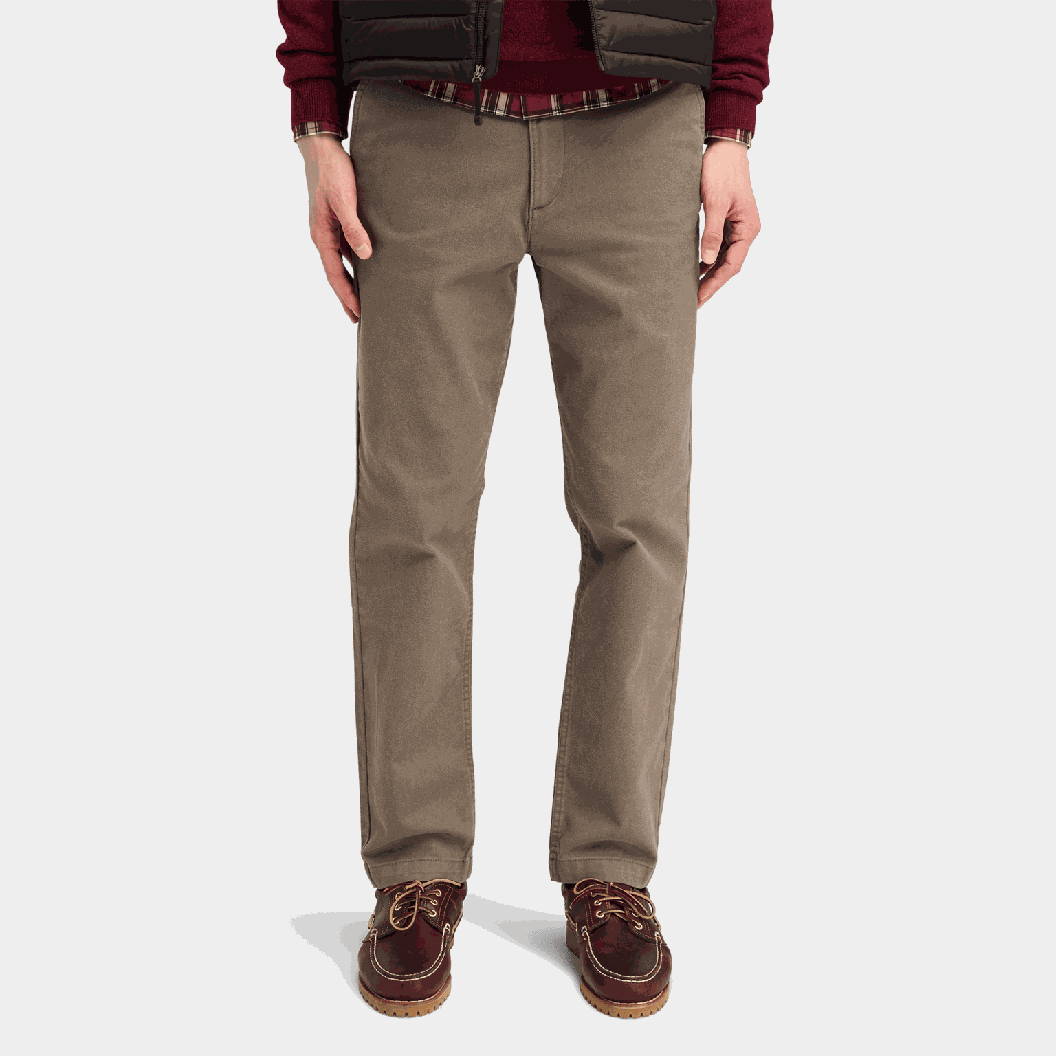 Brushed Twill Chino Pan - full image 1