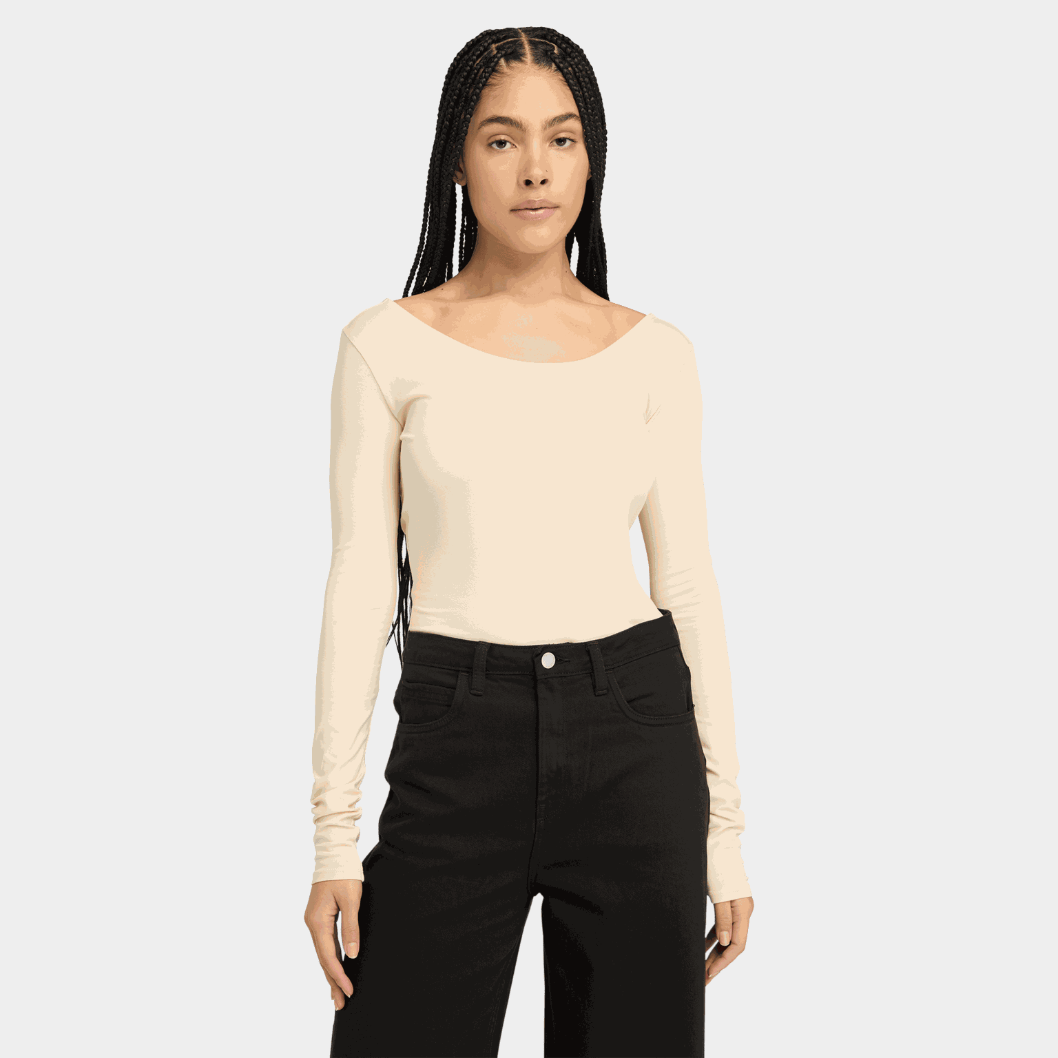 Ls Slim Fit Tee, t-skjorte, dame - full image 2