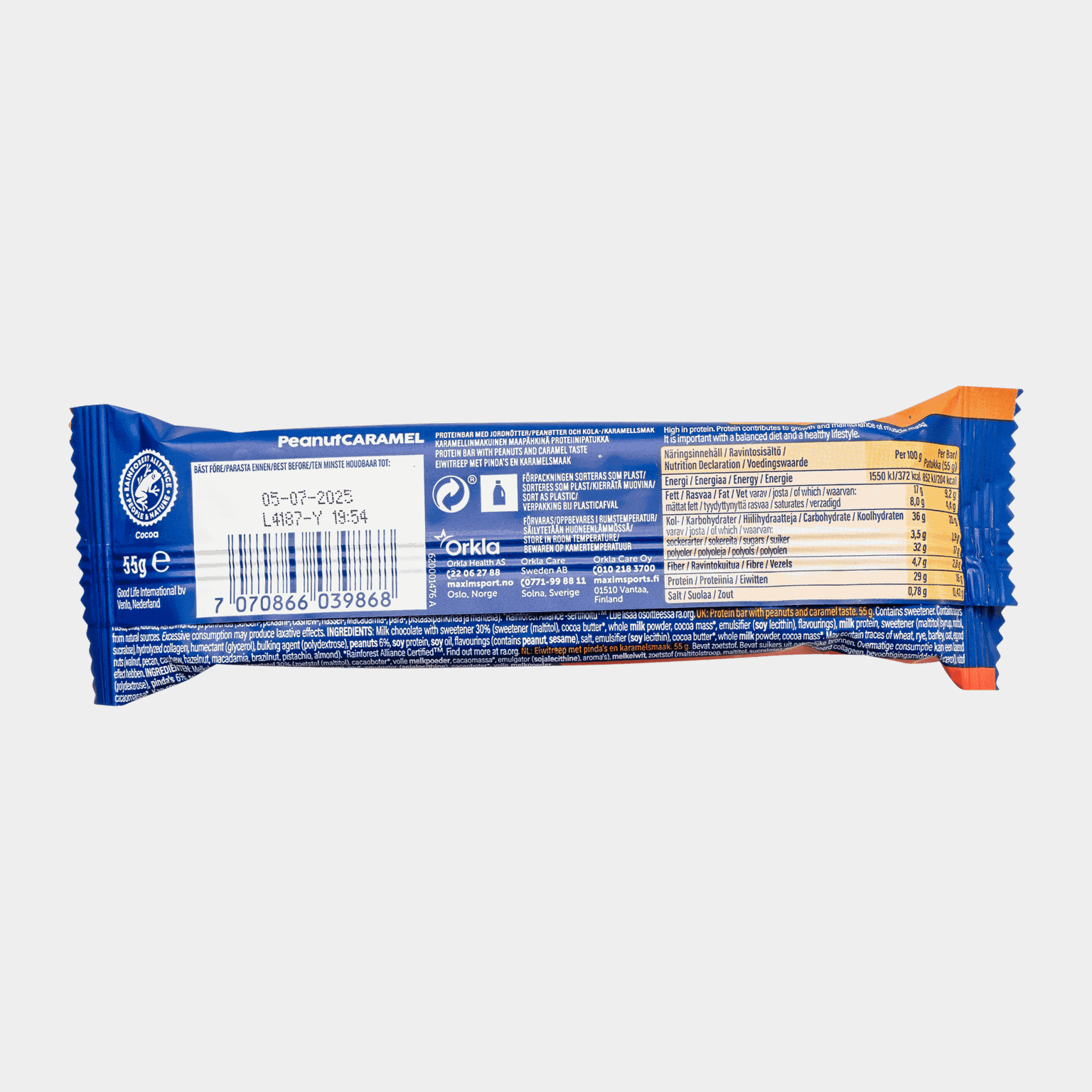 Soft Protein Bar Peanut Caramel 55g, proteinbar - full image 4