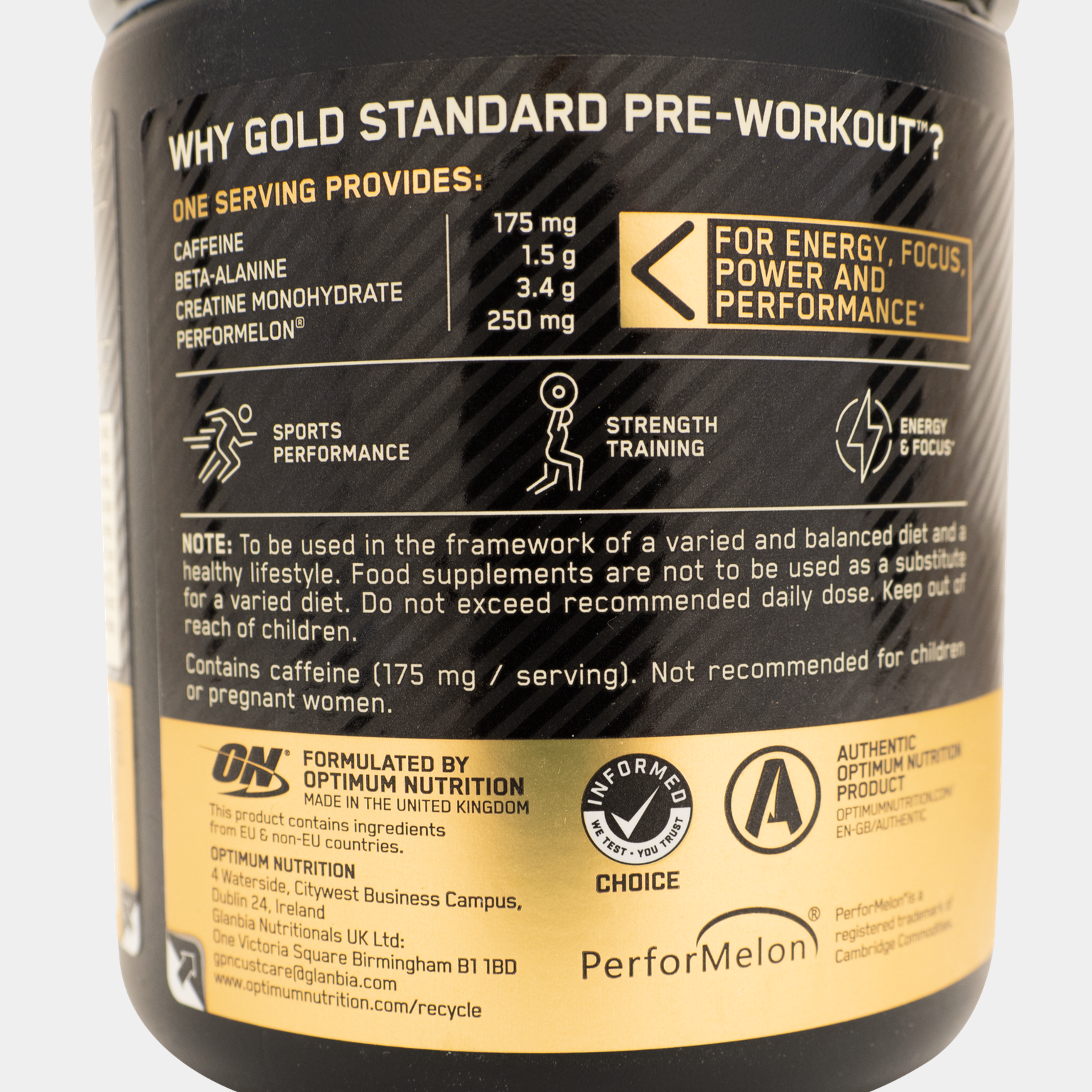 Gold Standard Pre Workout 330 g, pre-workout-pulver - full image 4