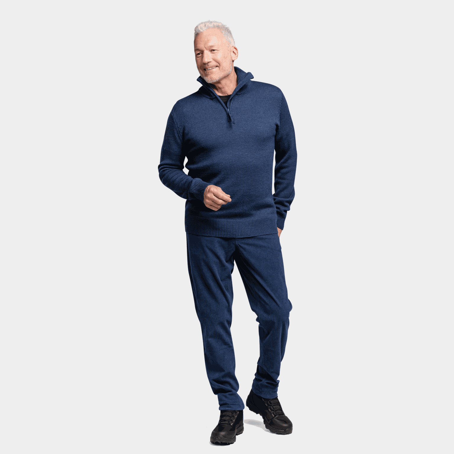 Nordfjord Half Zip Knitted Sweater, ullgenser - full image 4