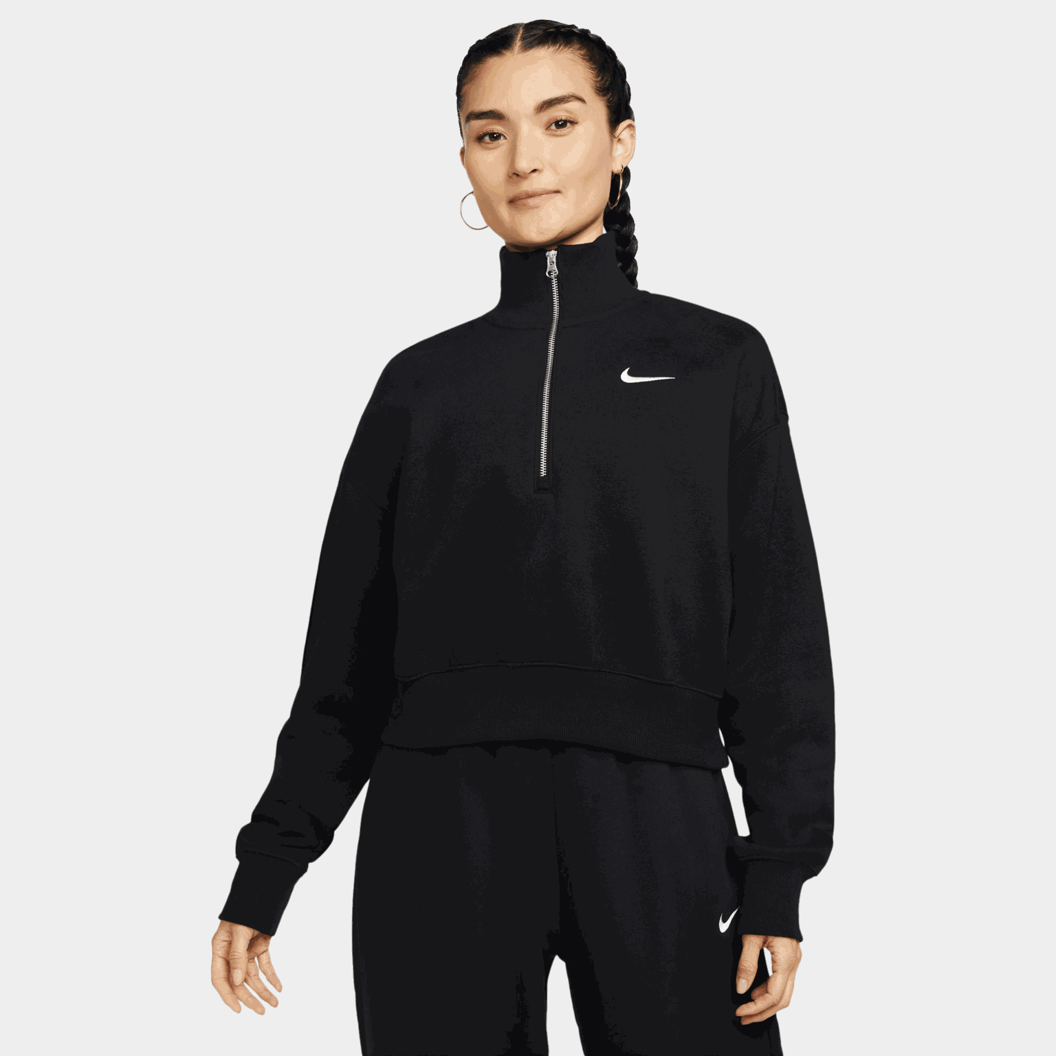 Sportswear Phoenix Fleece 1/4 Zip Crop, treningsgenser, dame - full image 1