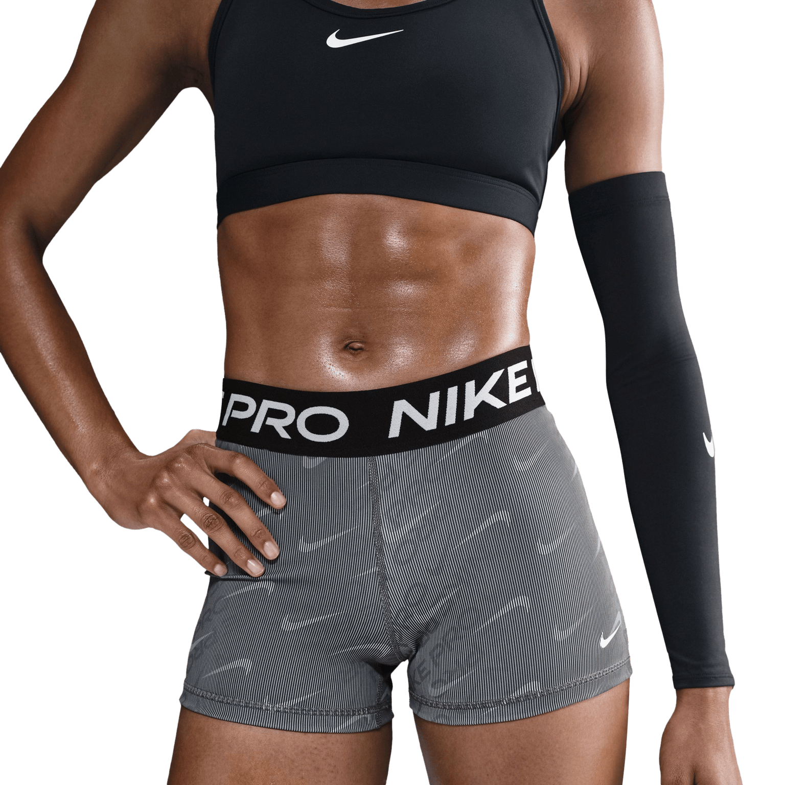 Nike Pro Dri-FIT Mid-Raise 3" Short Allover Print, treningsshorts, dame