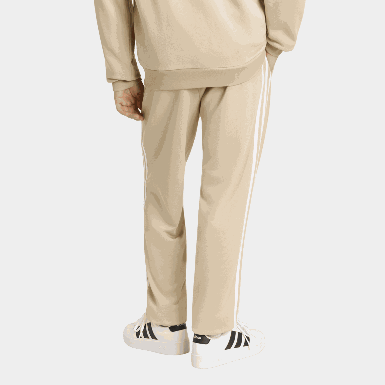 Essentials 3-Stripes French Terry Tapered Cuffed Joggers, joggebukse, herre - full image 3