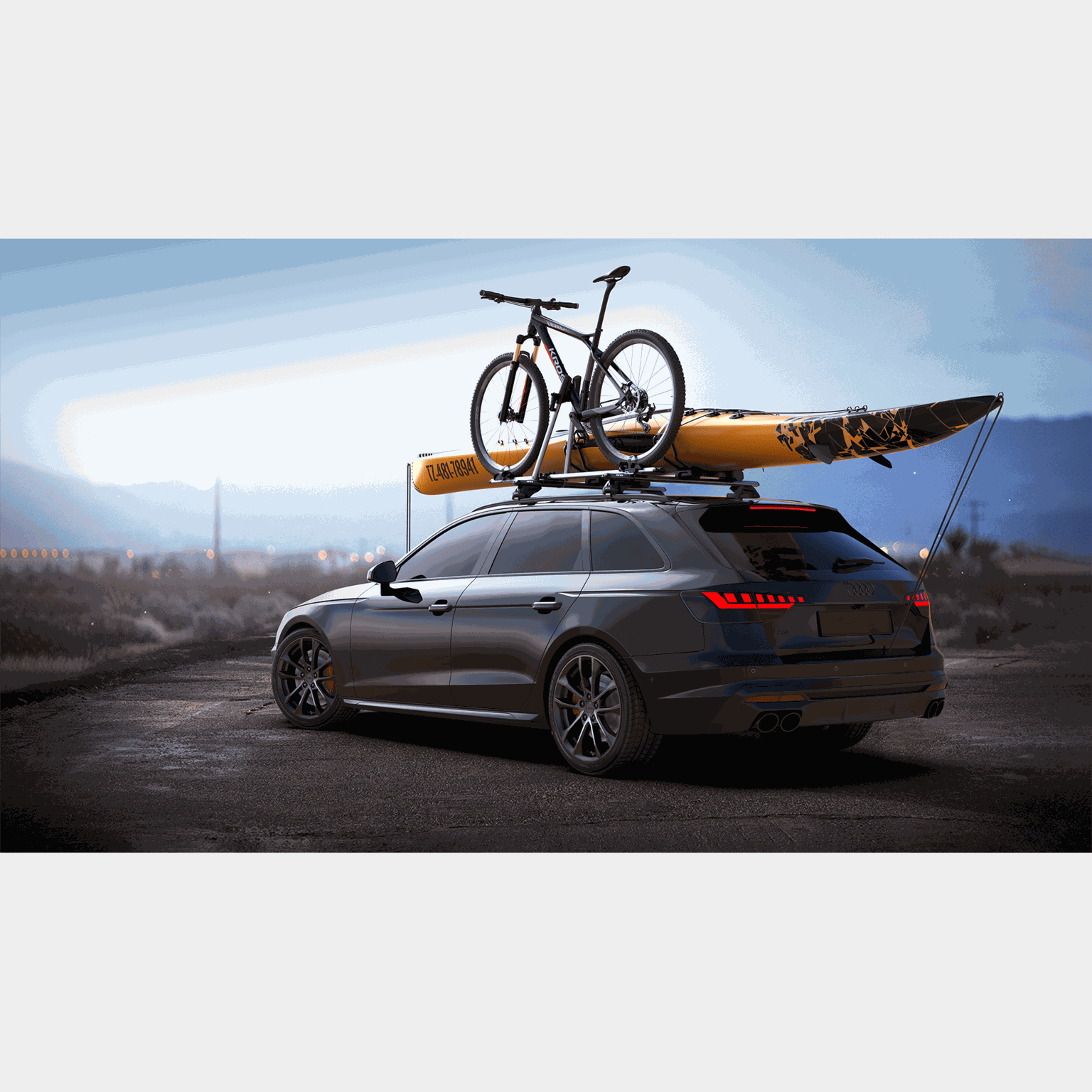 Universal roof rack flushed rails T-bar mount 27 26/27, Universelle takstativ med innfelte skinner, T-stangfeste - full image 4
