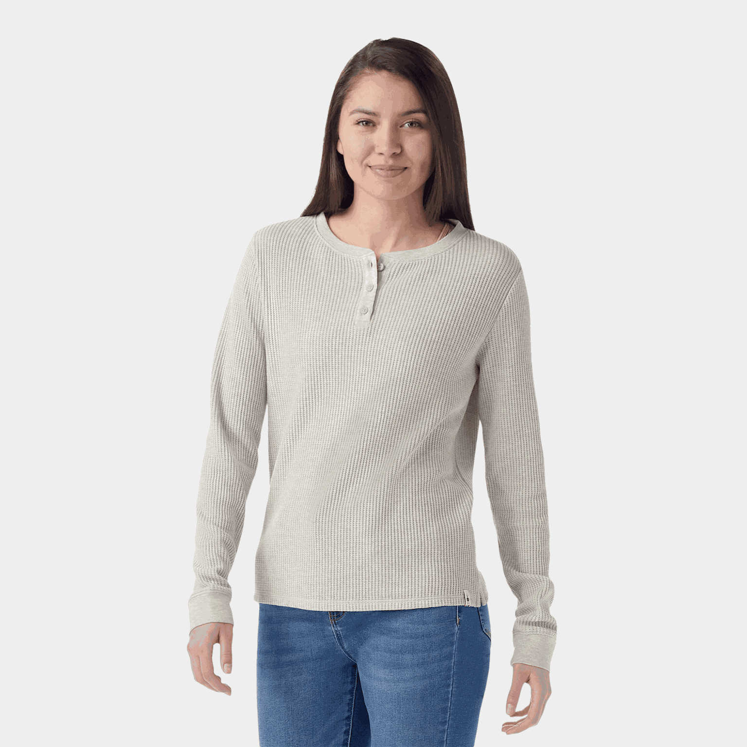 Waffle Long Sleeve Henley Everyday - full image 1