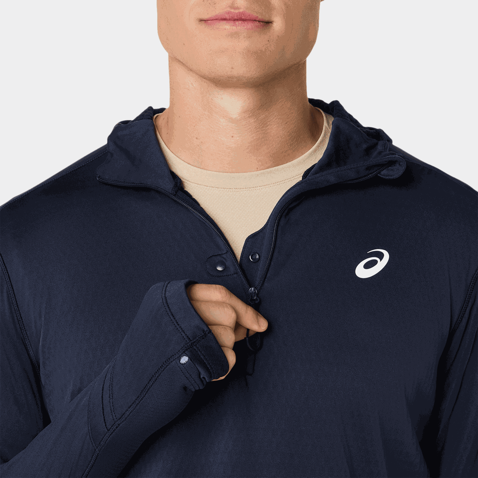 Road Winter Long Sleeve Hoodie, løpegenser, herre - full image 4