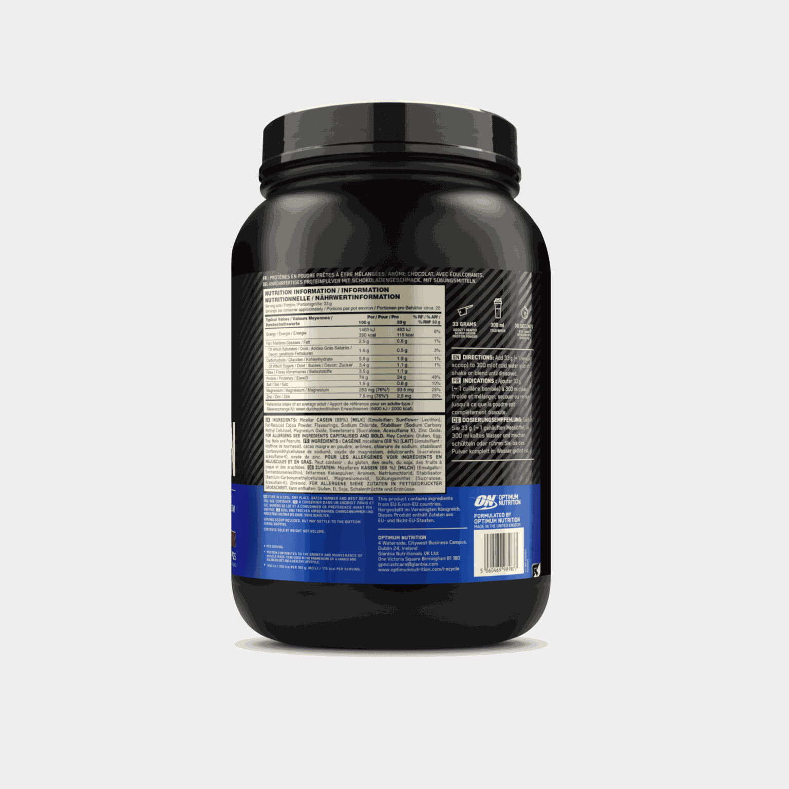 100% Gold Standard Casein Chocolate Supreme, proteinpulver - full image 2