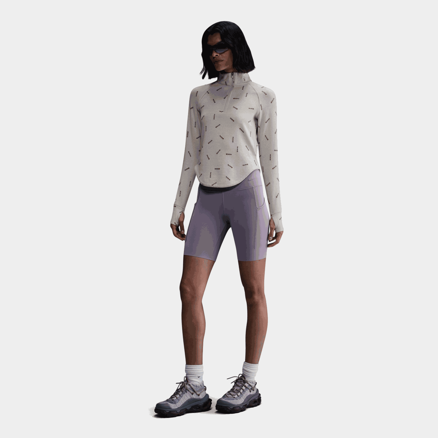 Slim 1/2-Zip Long Sleeve Top, dame - full image 1