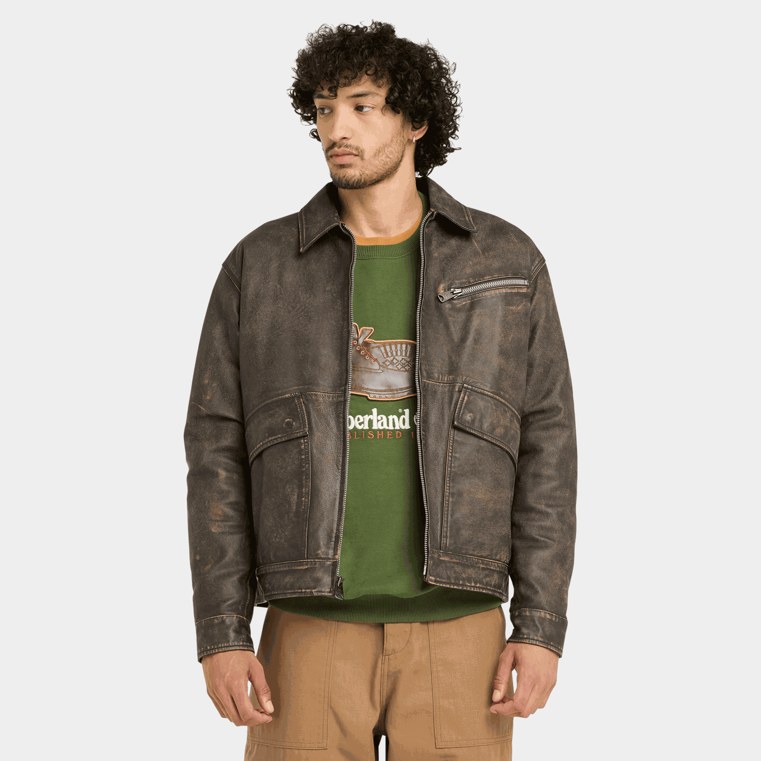 Leather Strafford, jakke, herre - full image 2