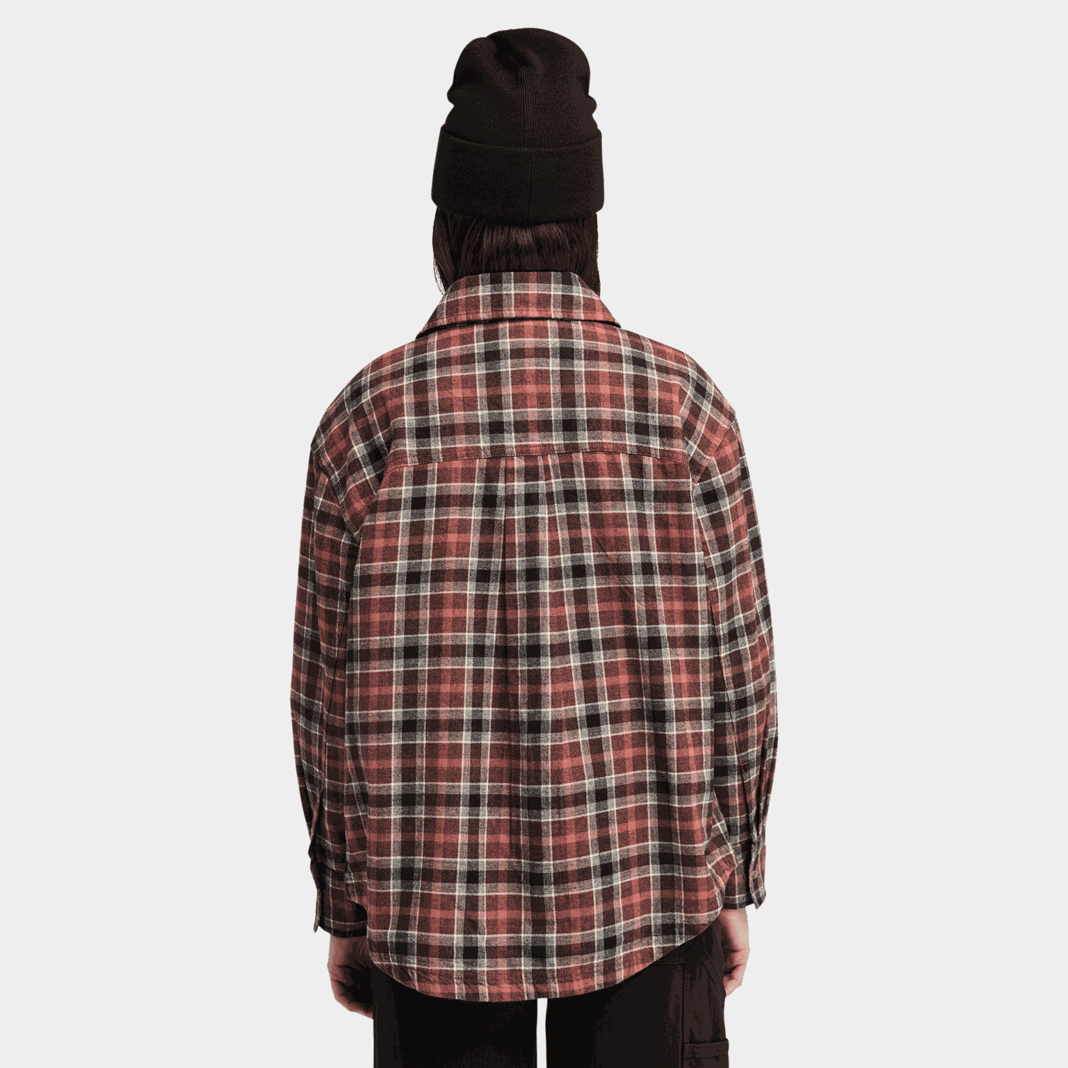Plaid Flannel Overshirt, jakke, dame - full image 3