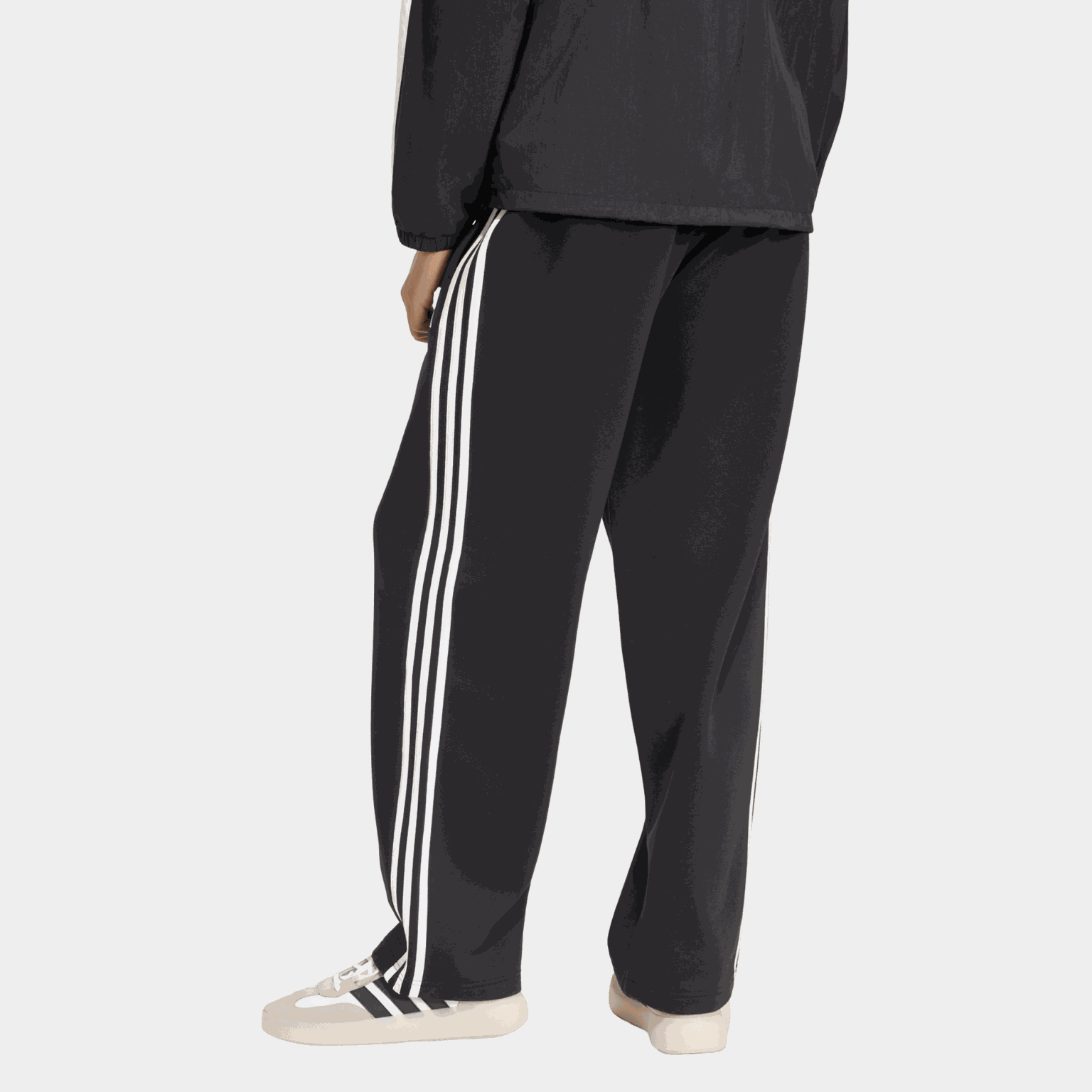 Essentials 3-Stripes Fleece Leg Open Hem Joggers, joggebukse, herre - full image 2