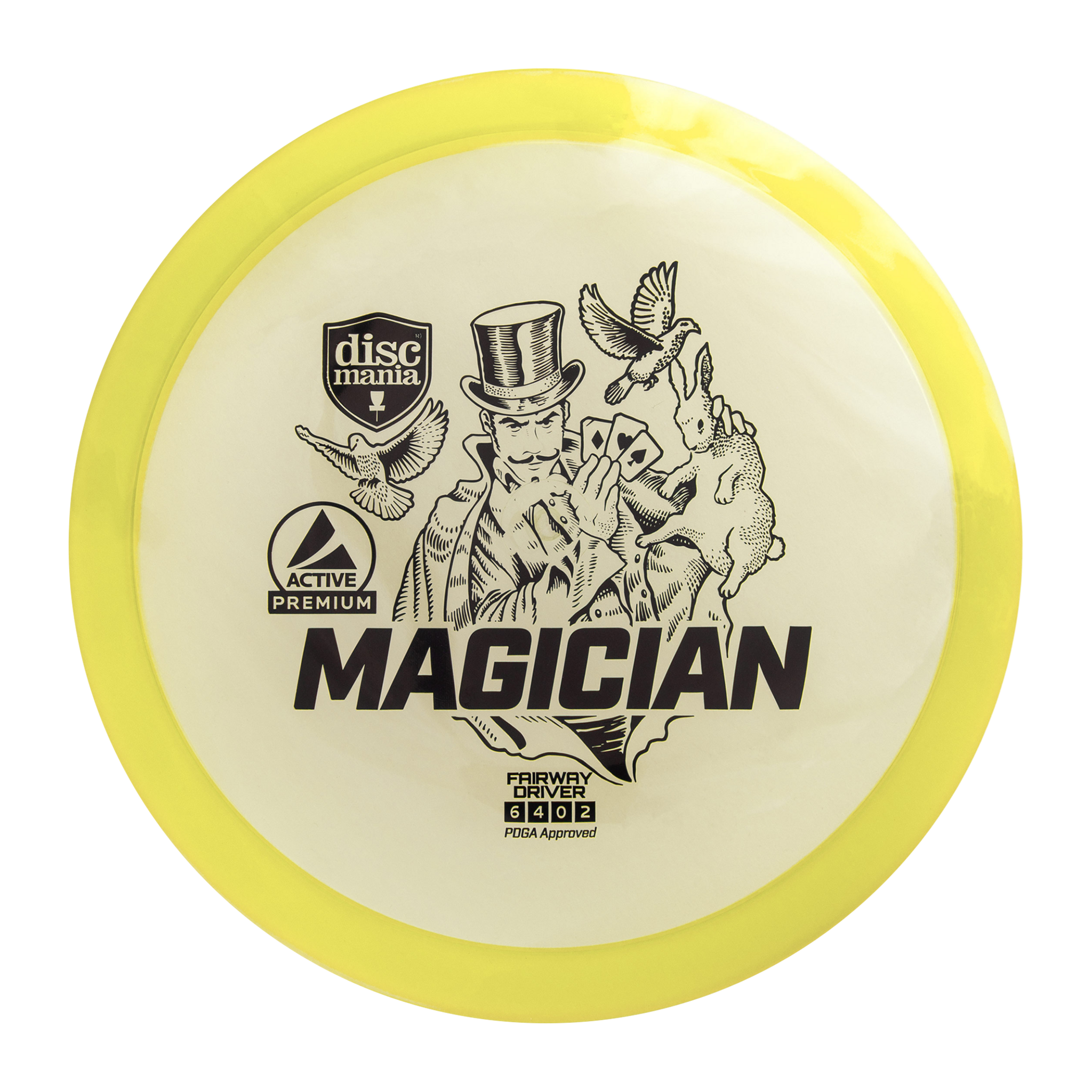 Discmania Active Premium Driver Magician Yellow, driver frisbeegolf