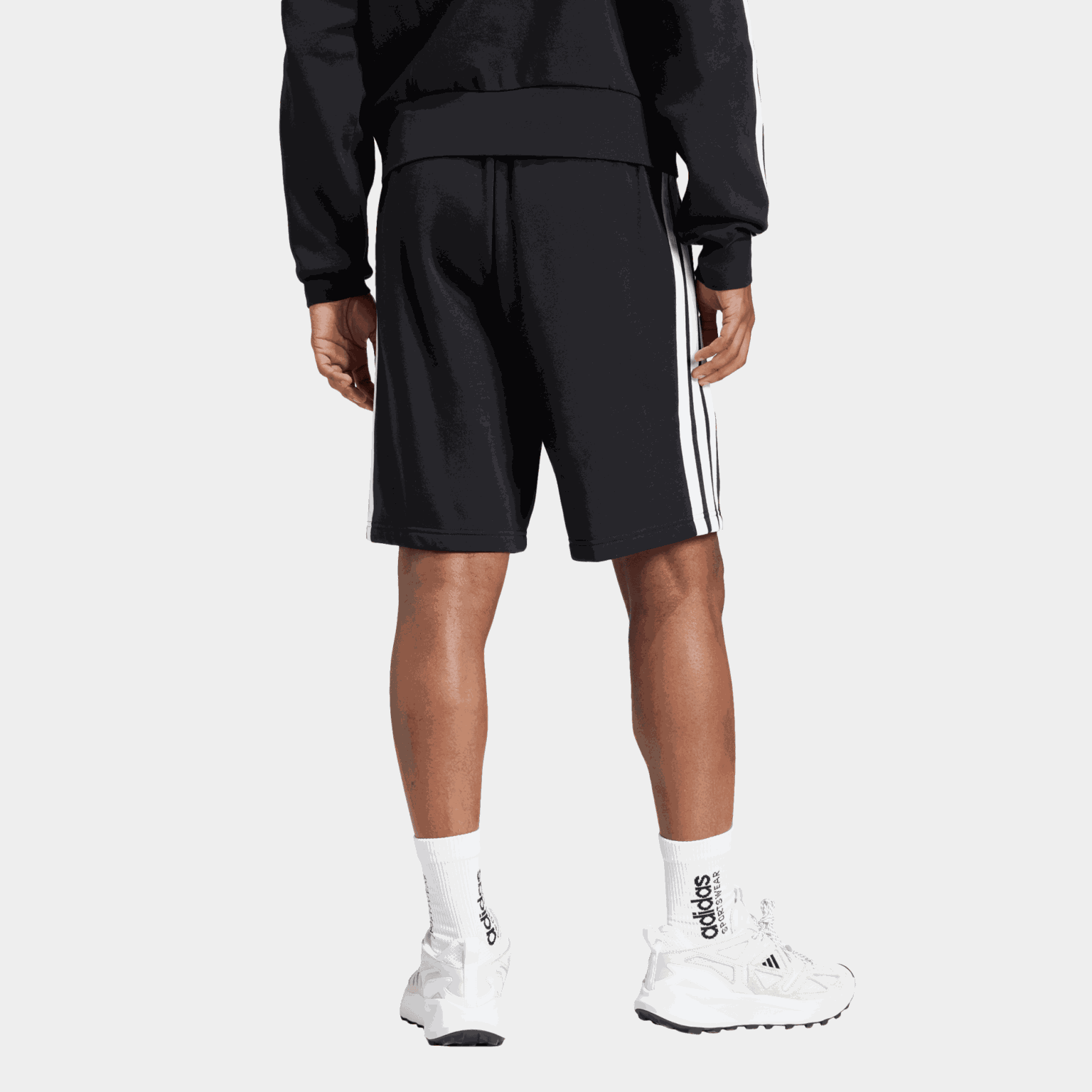 Essential Three Stripes Fleece Shorts, shorts, herre - full image 4