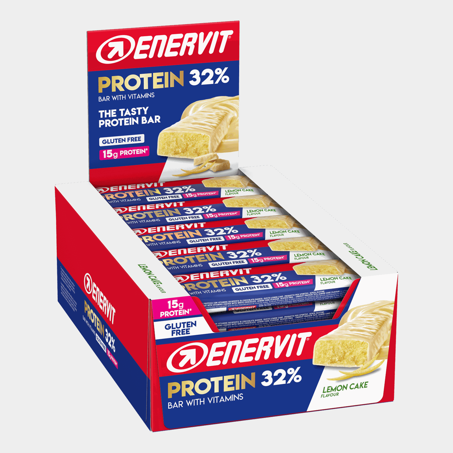 E.Sport Protein 32% Lemon Cake x 30, proteinbar - full image 1