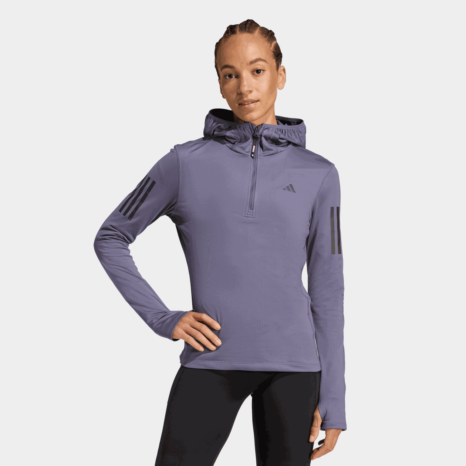 Own the Run Winterized Hooded Half-Zip, treningsgenser, dame - full image 1