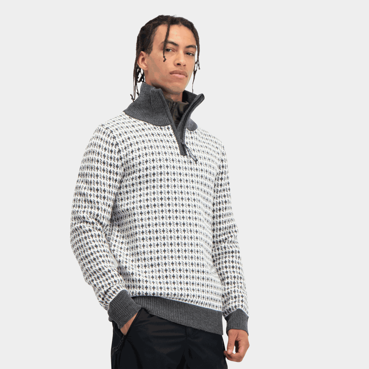 Nordishavet Wool Zip Sweater, ullgenser, herre - full image 2