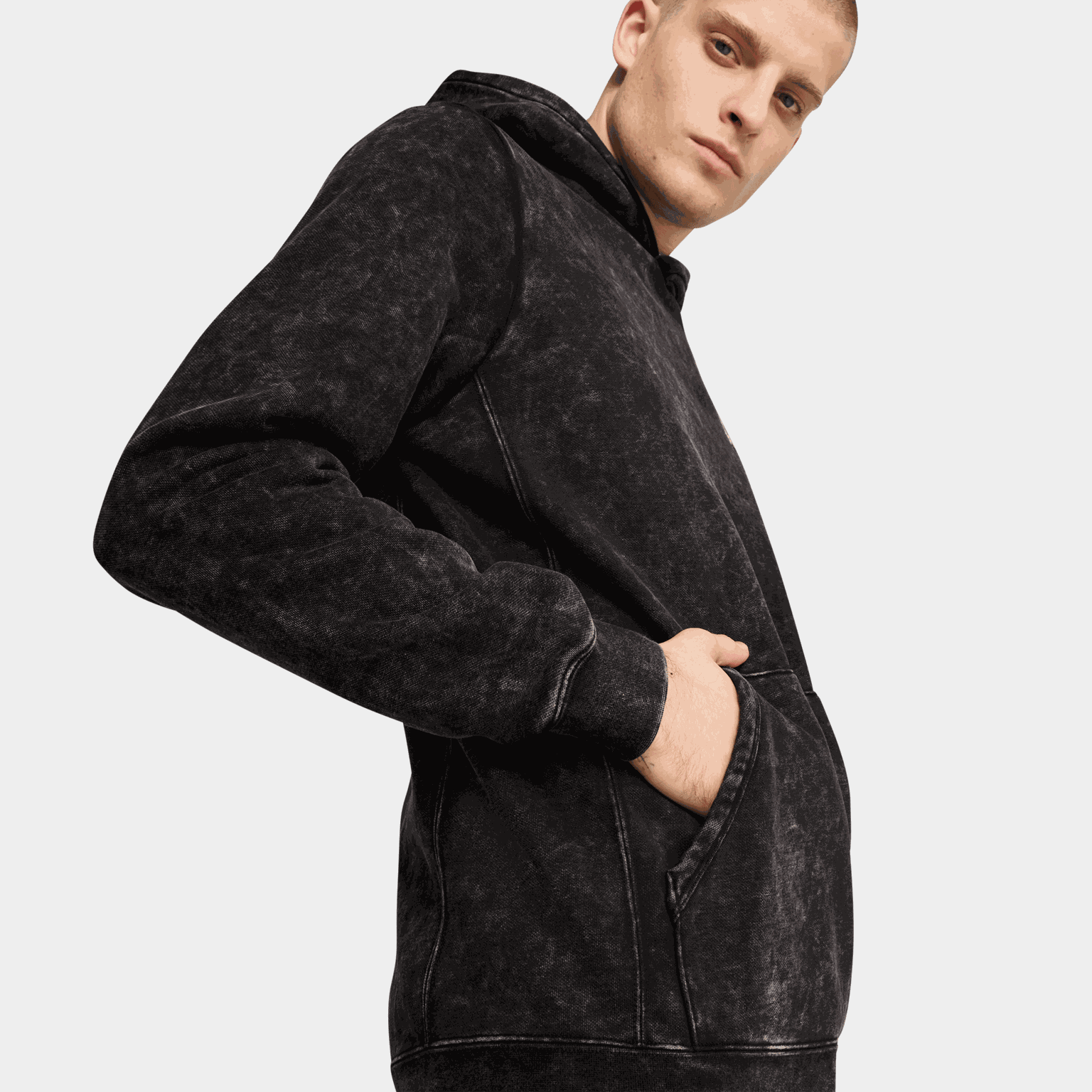 Class Washed Hoodie Fleece, hettegenser, herre - full image 4