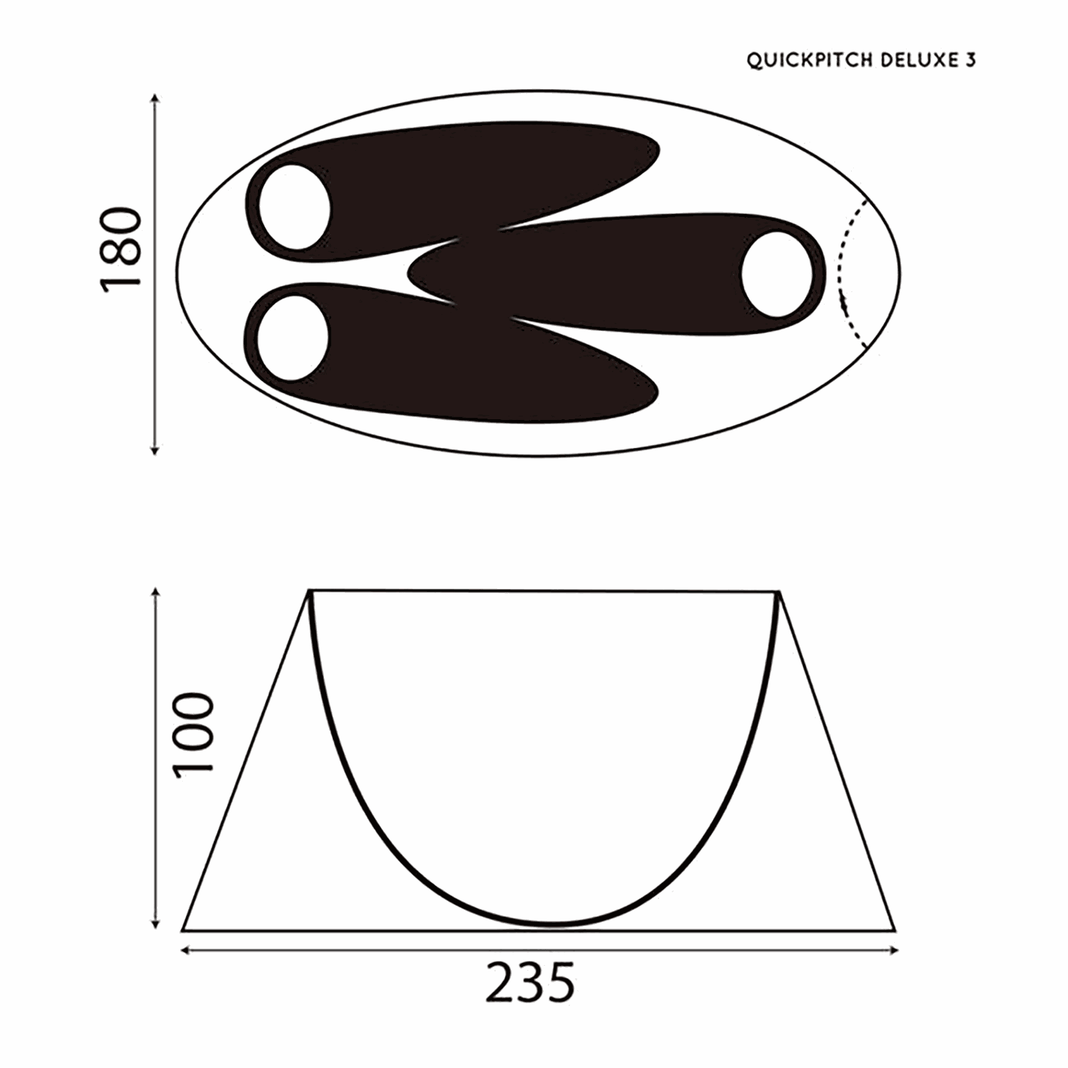 Pop Up 3 Tent, telt - full image 3