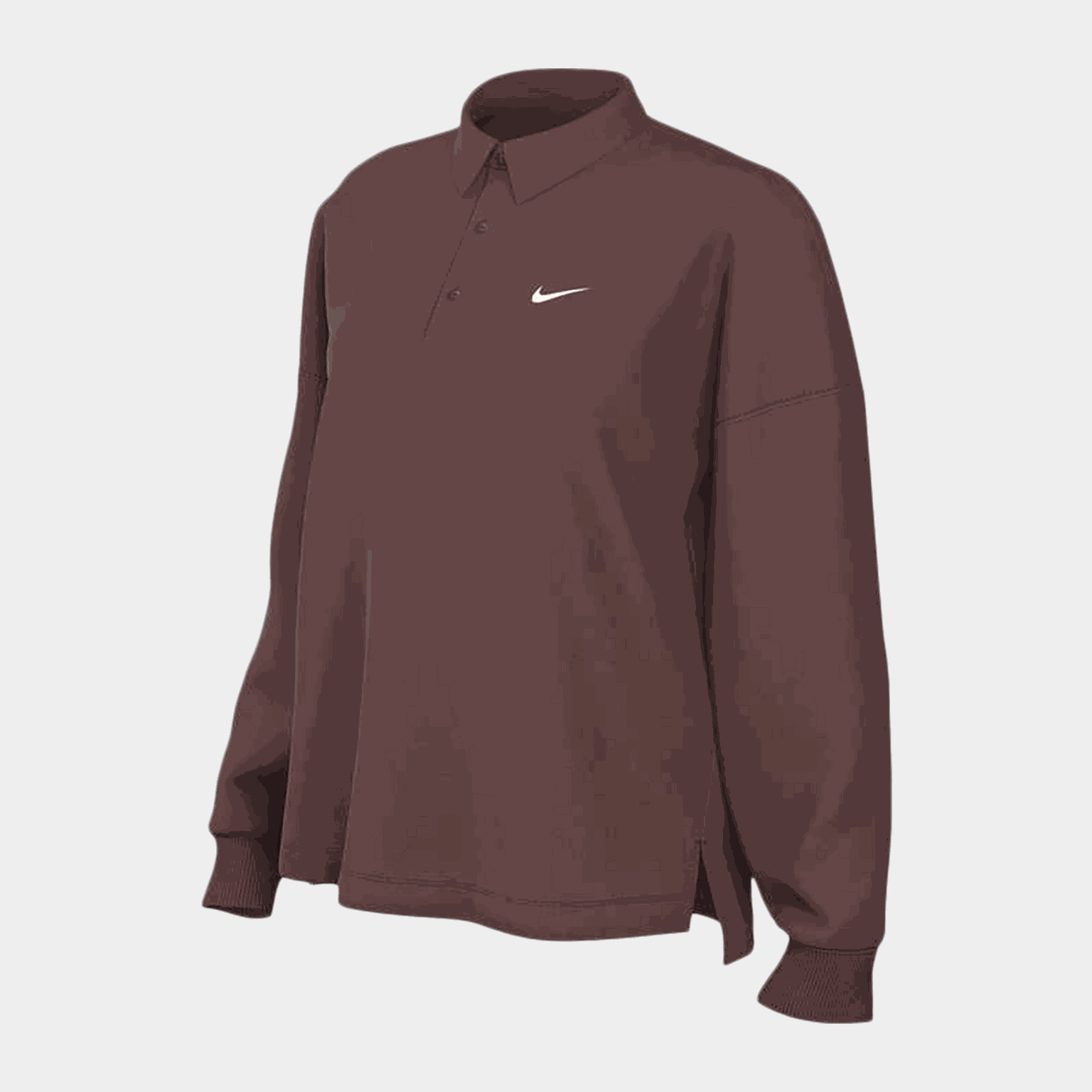 Oversized Long-Sleeve Polo, langermet t-skjorte, dame - full image 1