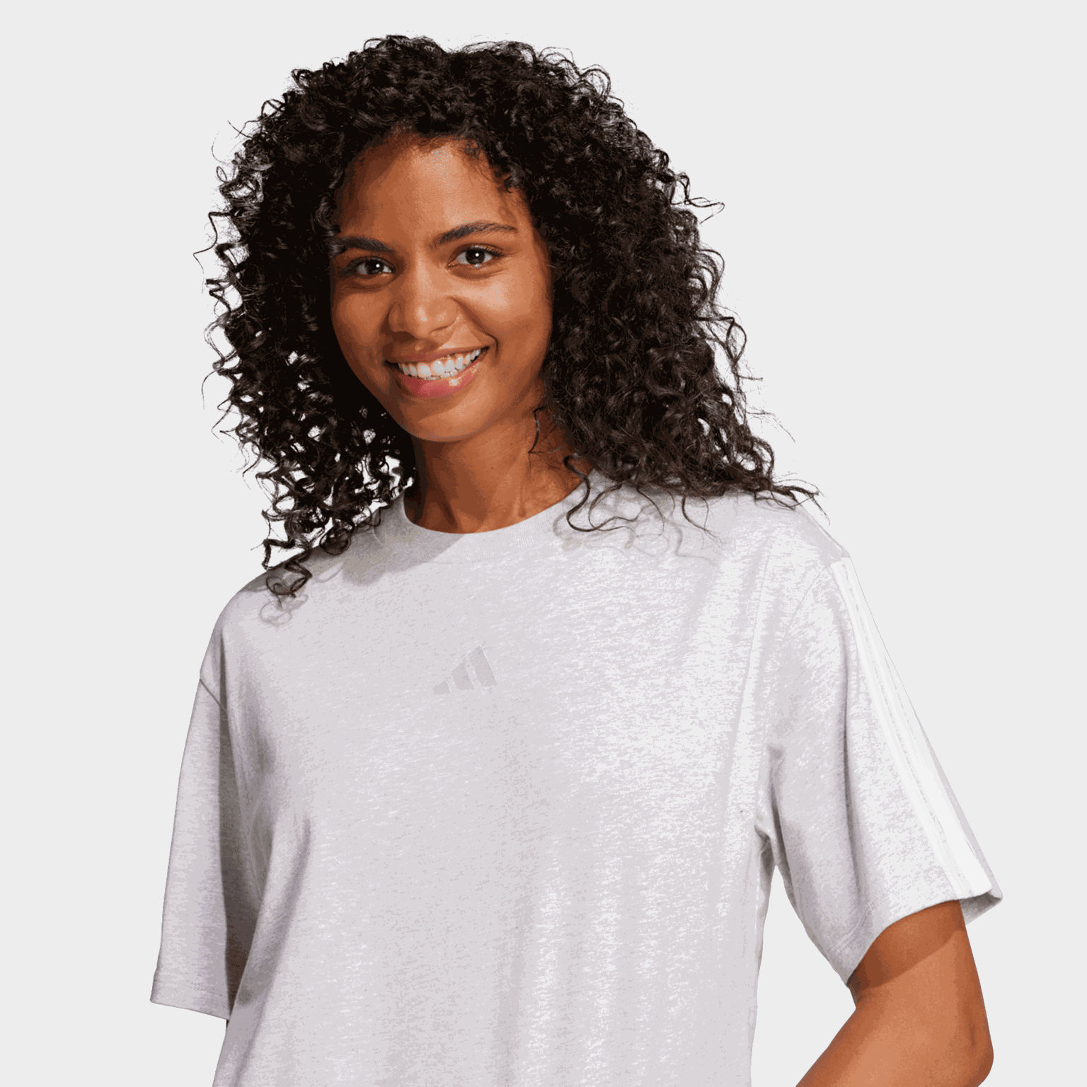 Essentials 3-Stripes Boyfriend T-Shirt, t-skjorte, dame - full image 4