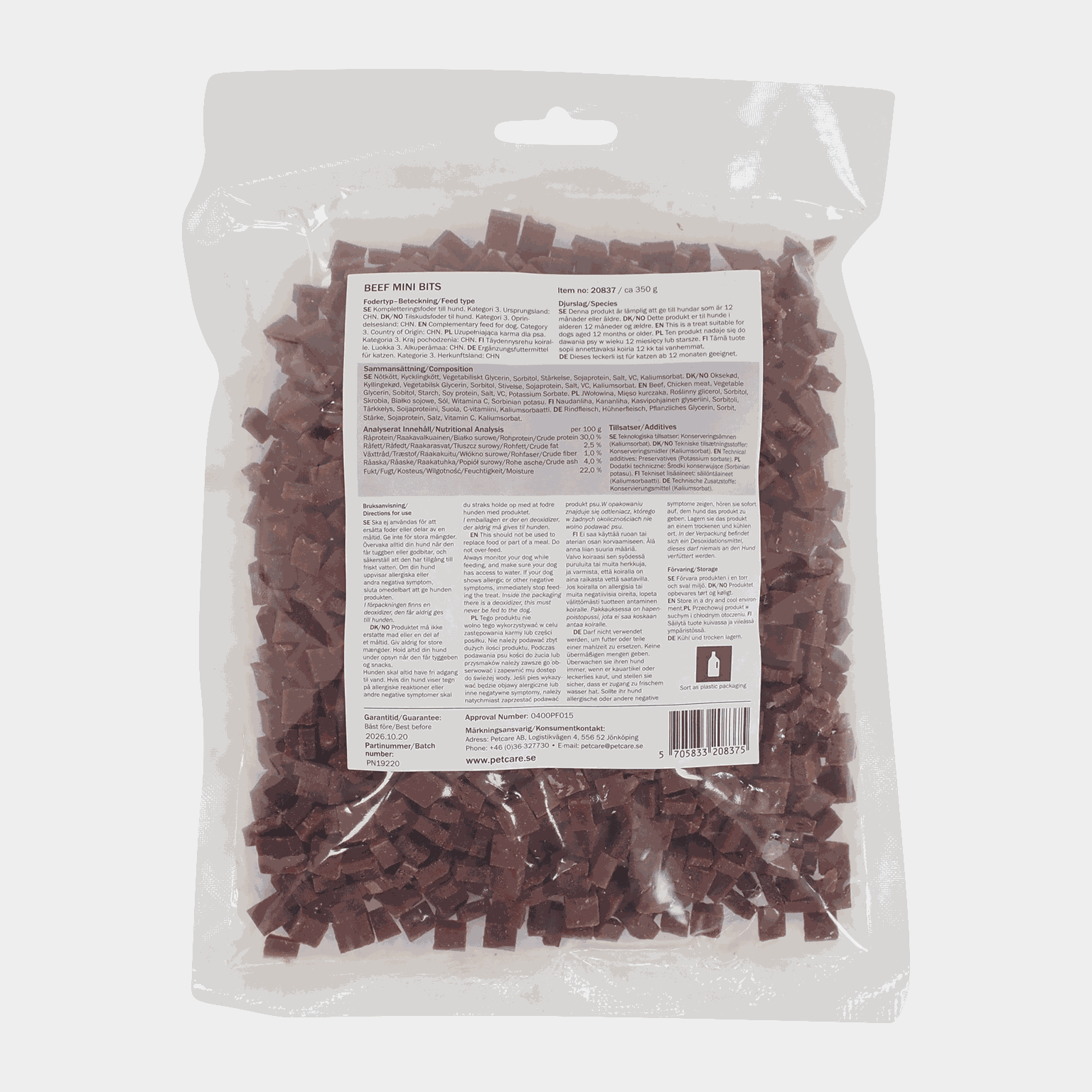 Mini Bits Beef 350g, godbiter til hund - full image 2