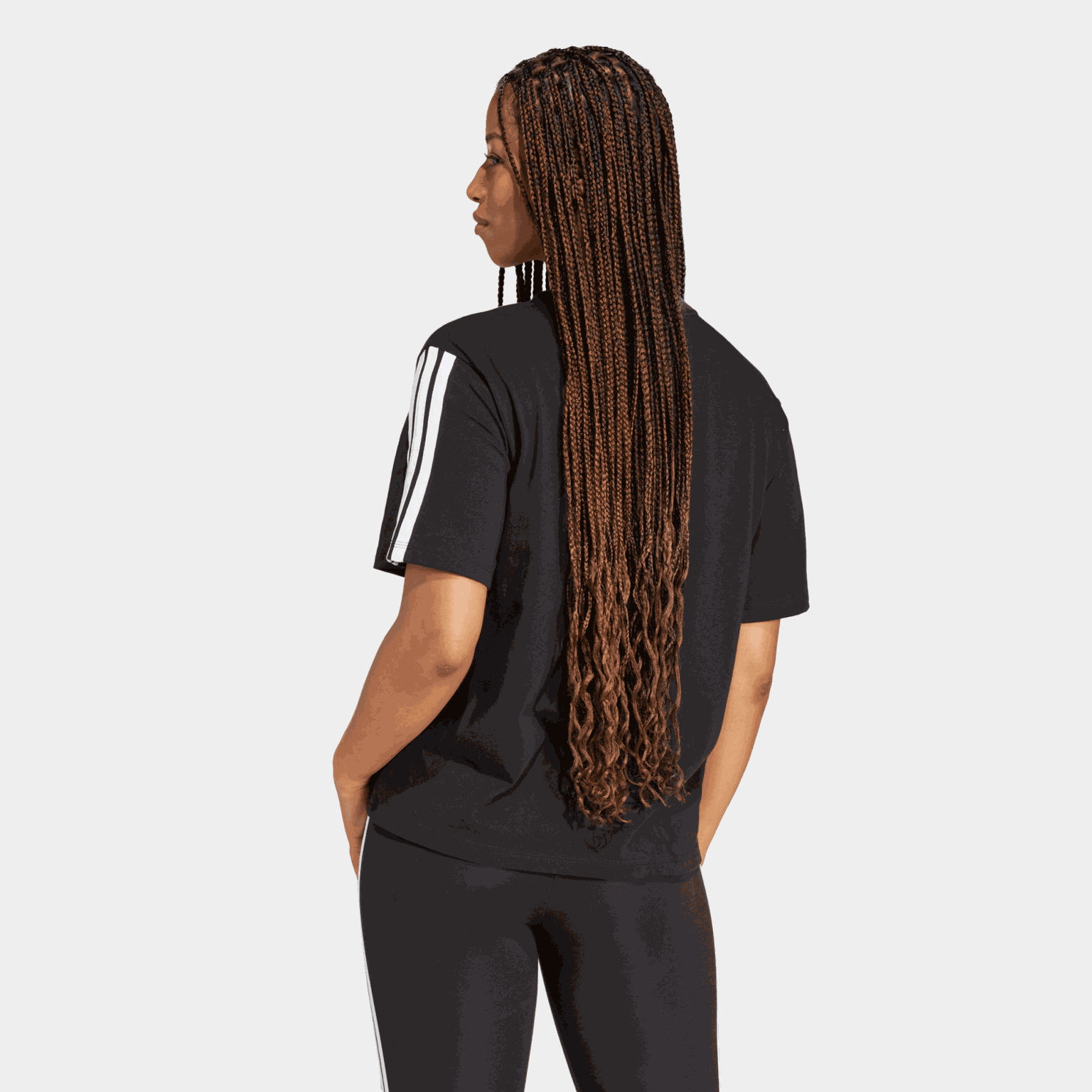 Essentials 3-Stripes Boyfriend T-Shirt, t-skjorte, dame - full image 3