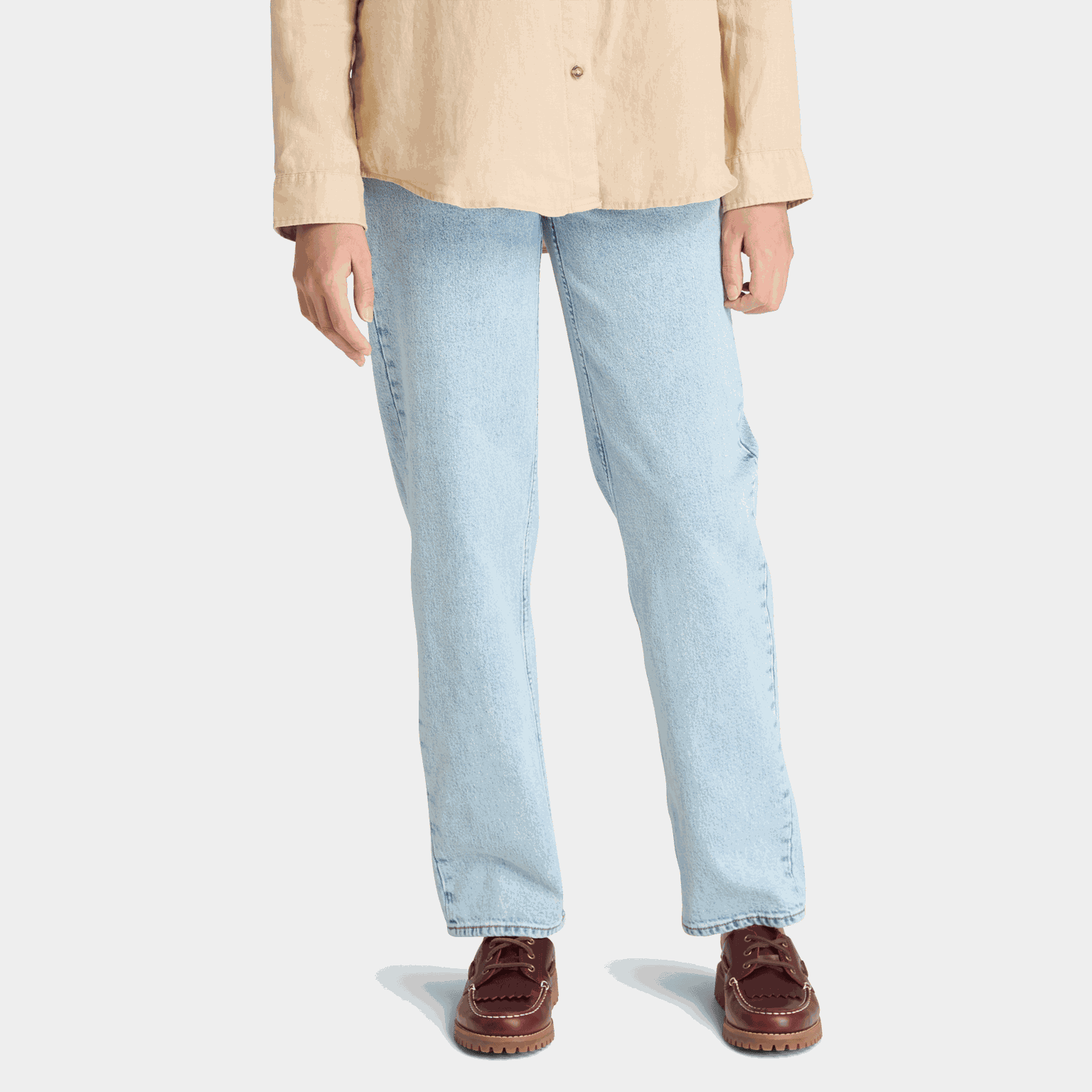Denim Straight Pants, bukse, dame - full image 1