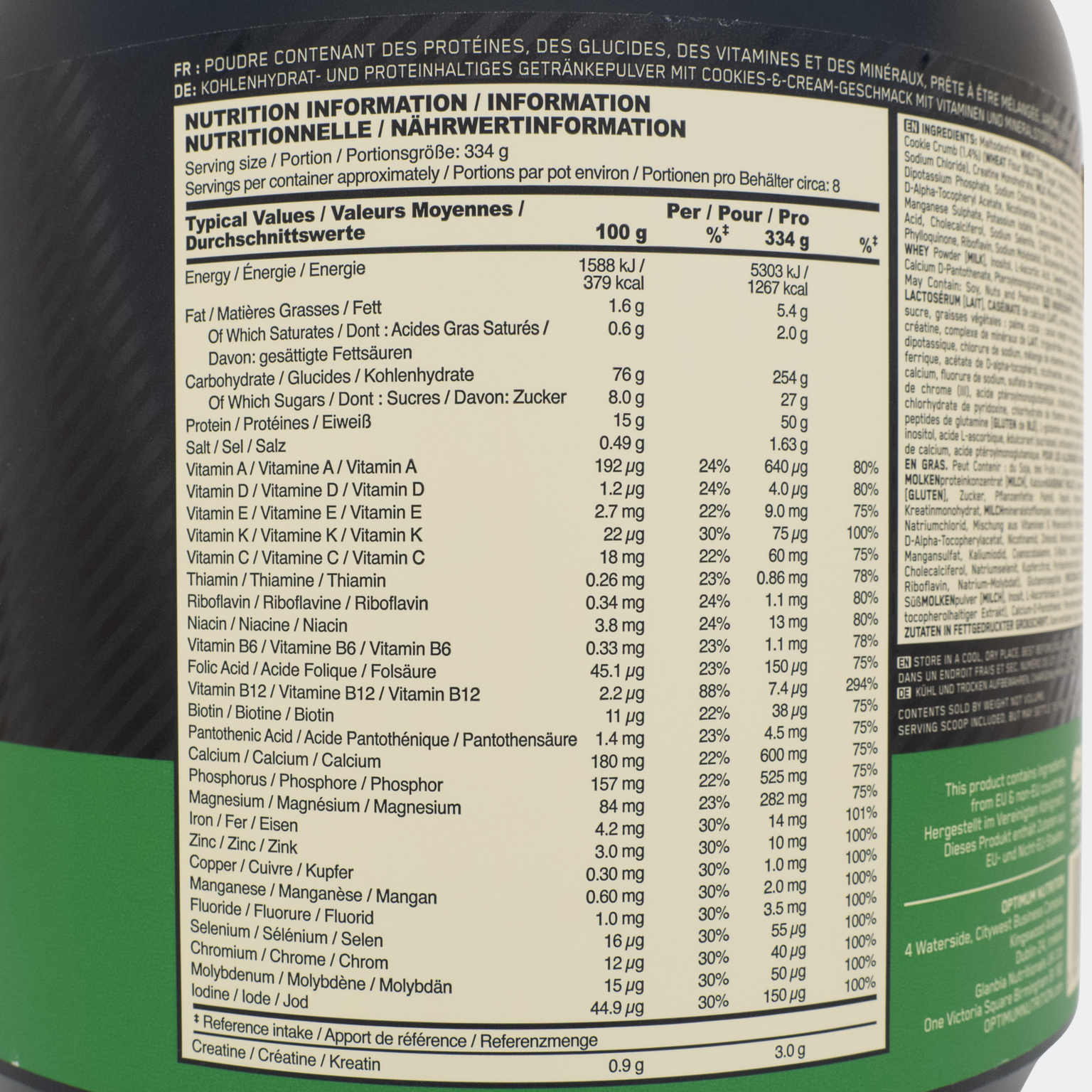 Serious Mass 2727 g, proteinpulver - full image 3