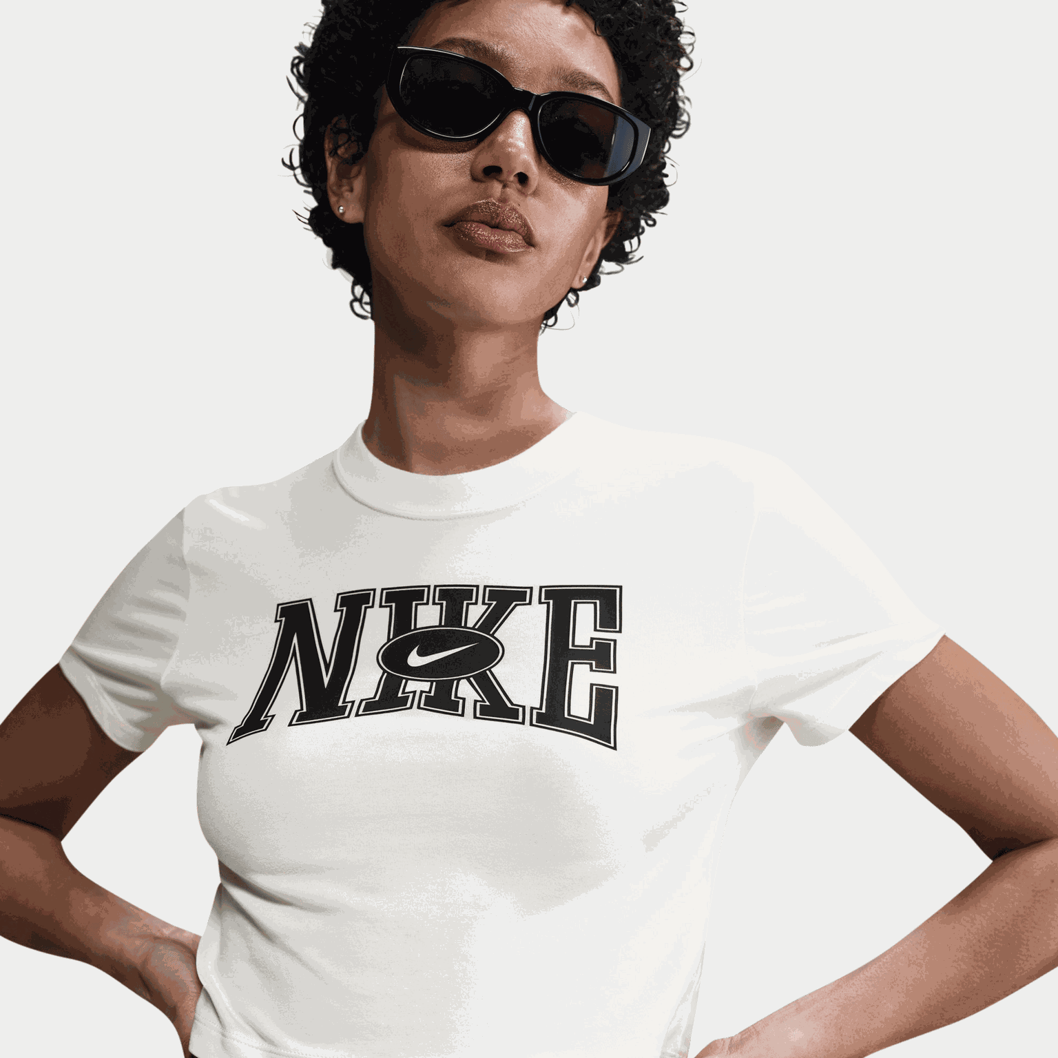 Sportswear Slim Cropped T-Shirt, t-skjorte, dame - full image 2