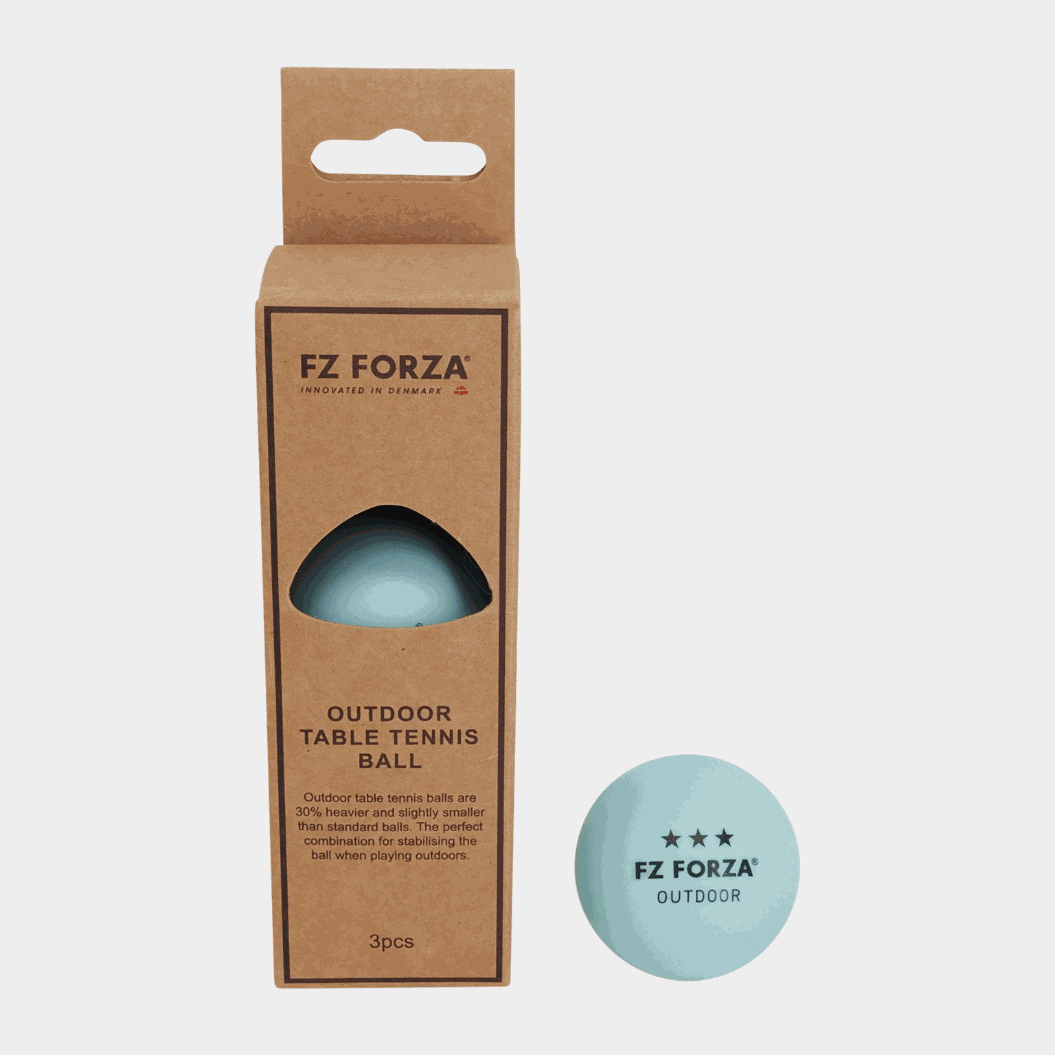 FZ Outdoor Table Tennis ball - 3 pcs, bordtennisballer - full image 1