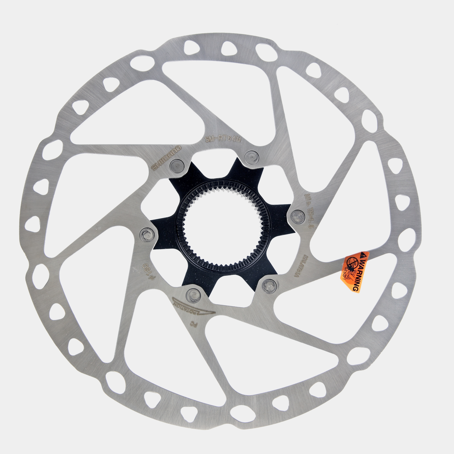 Discbrake rotor Deore 180 mm centerlock SM-RT64, bremseskive - full image 2